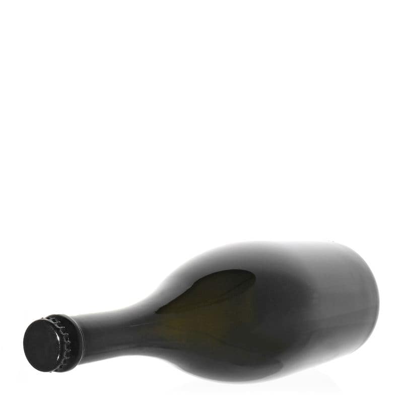 750 ml champagneflaska 'Carmen', glas, antikgrön, mynning: kronkapsyl
