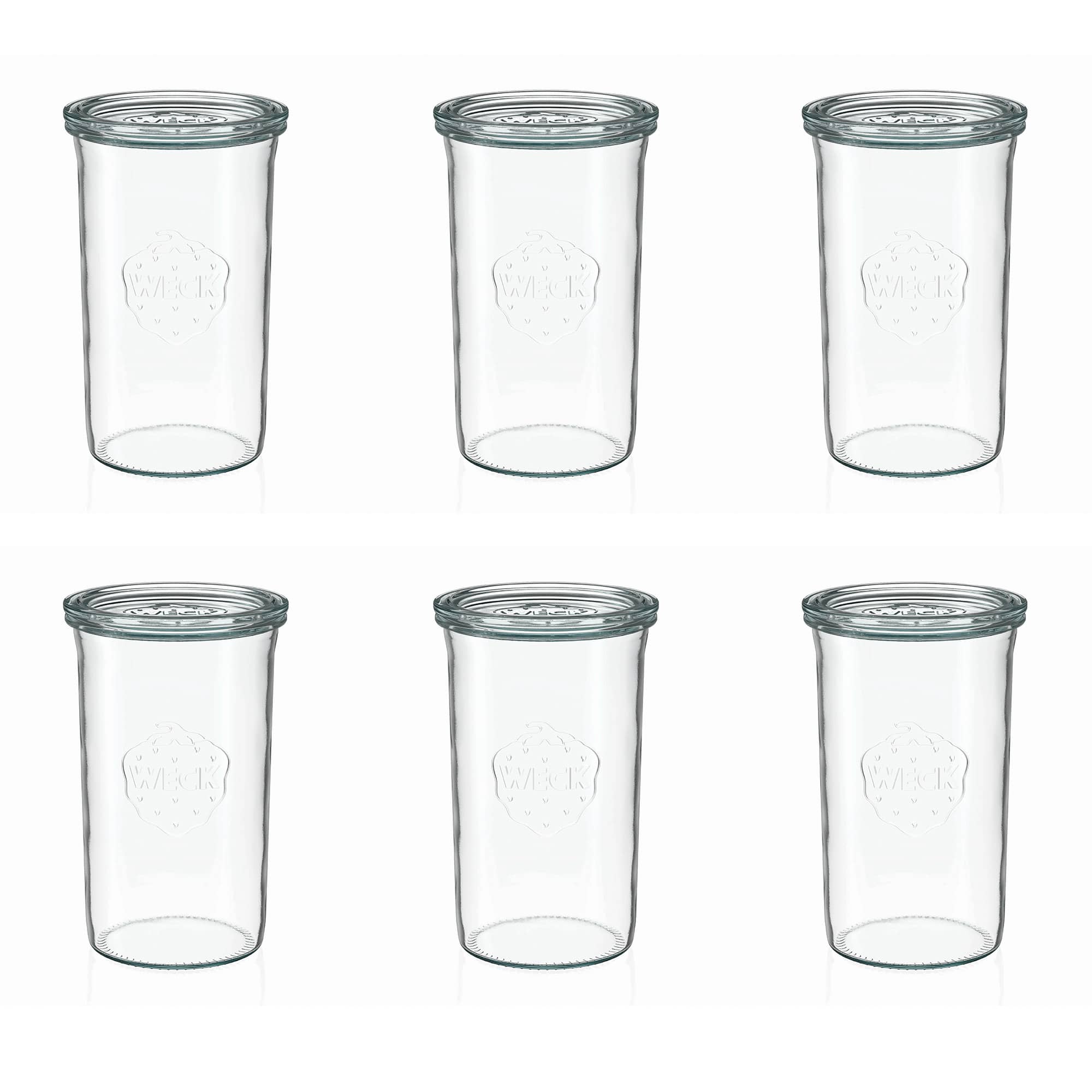 6x 1000 ml WECK-störtglas med glaslock RR 100