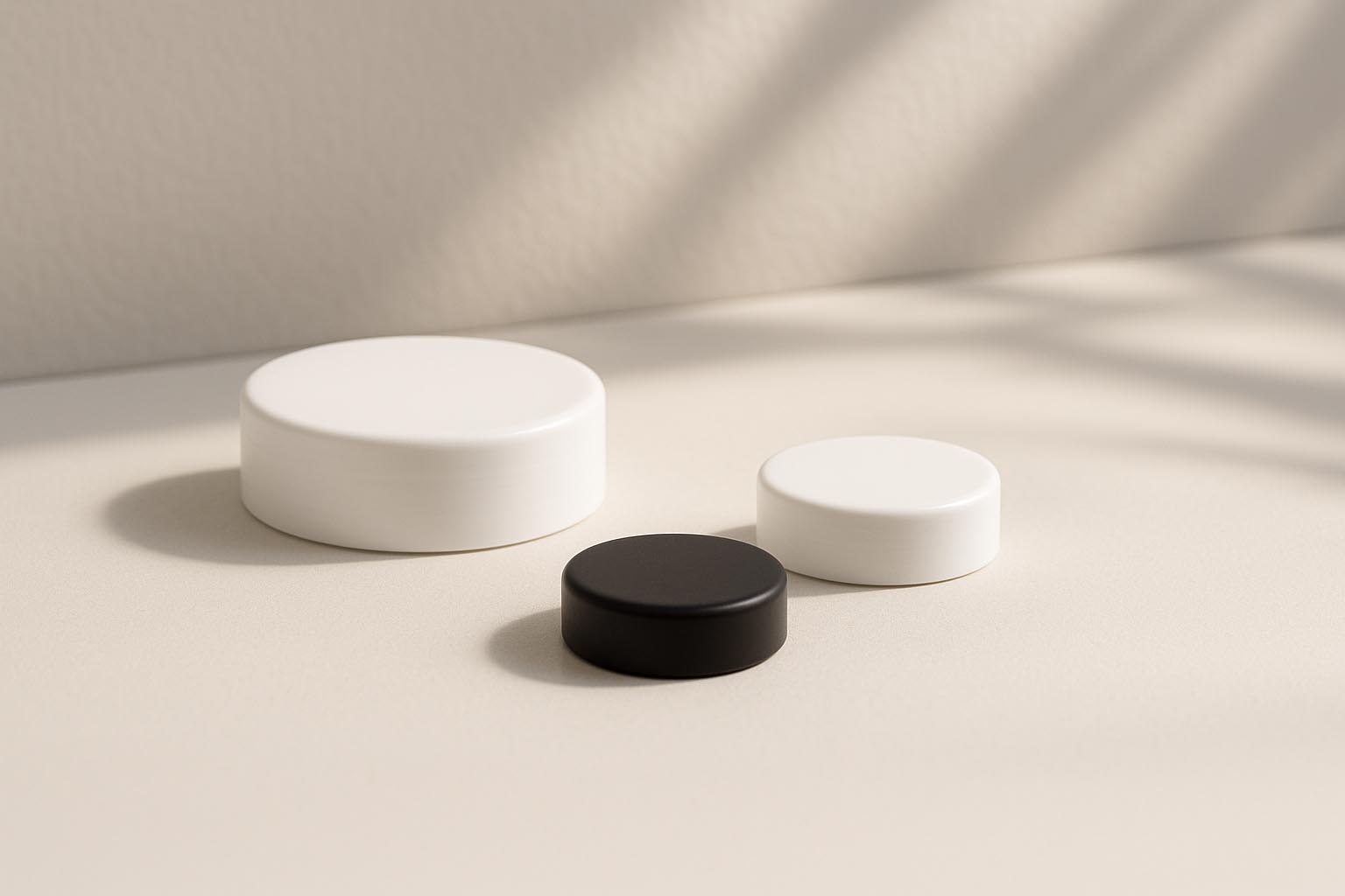 Skruvlock för 50 ml 'Antonella', PP-plast, svart