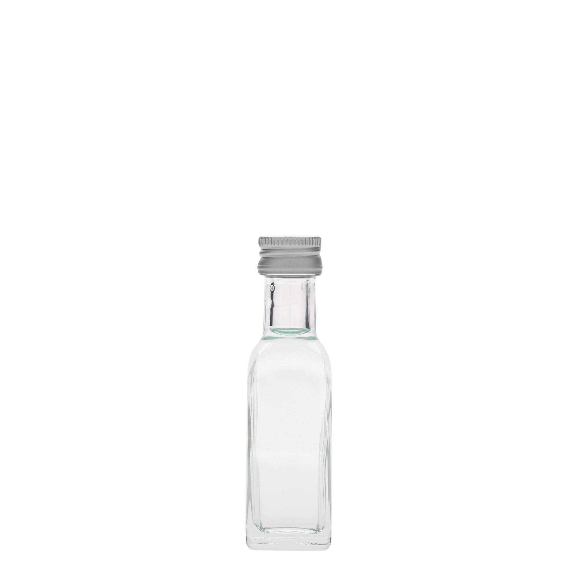 20 ml glasflaska 'Marasca', fyrkantig, mynning: PP 18 20 ml glasflaska 'Marasca', fyrkantig, mynning: PP 18