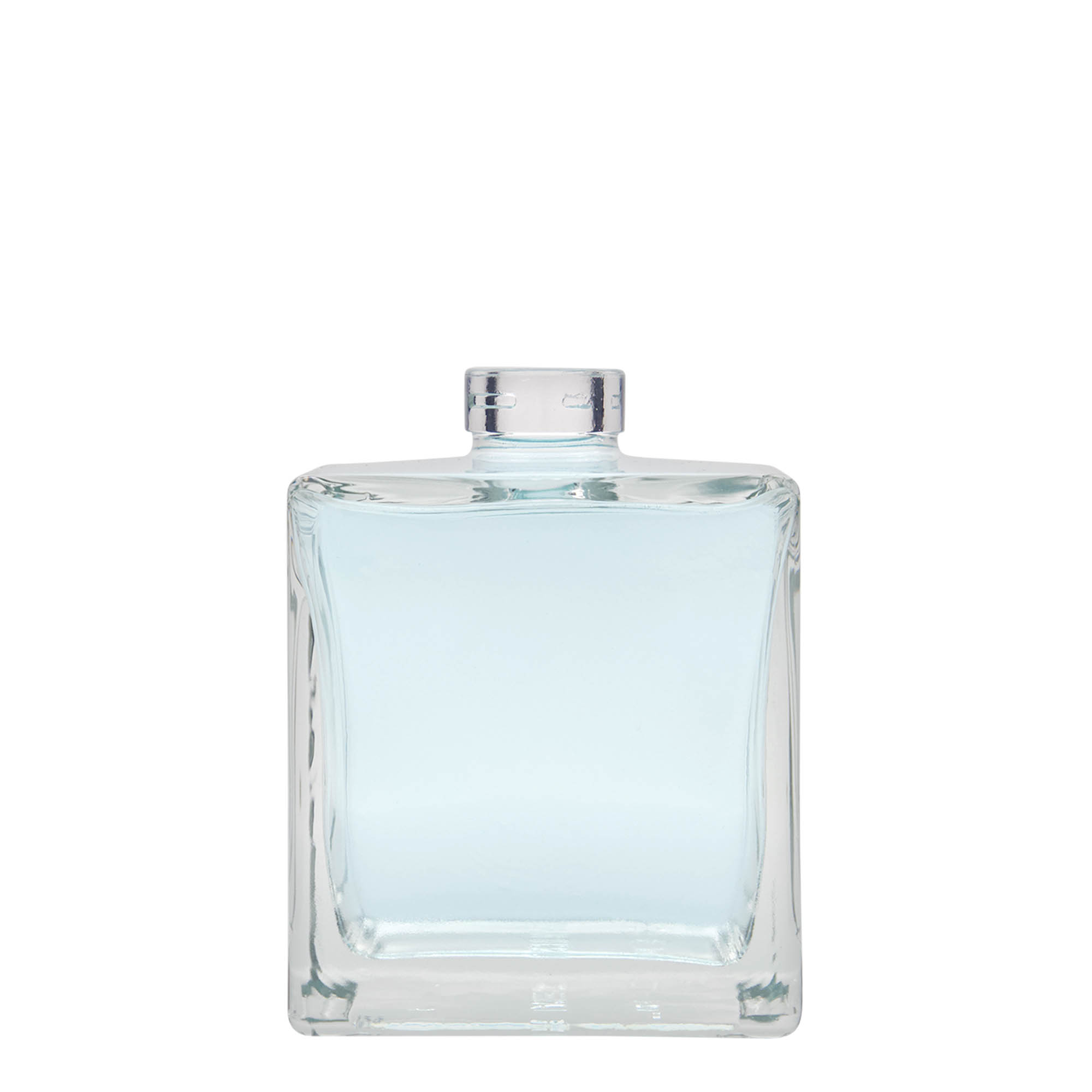 500 ml glasflaska 'Cube', kvadratisk, öppning: kork