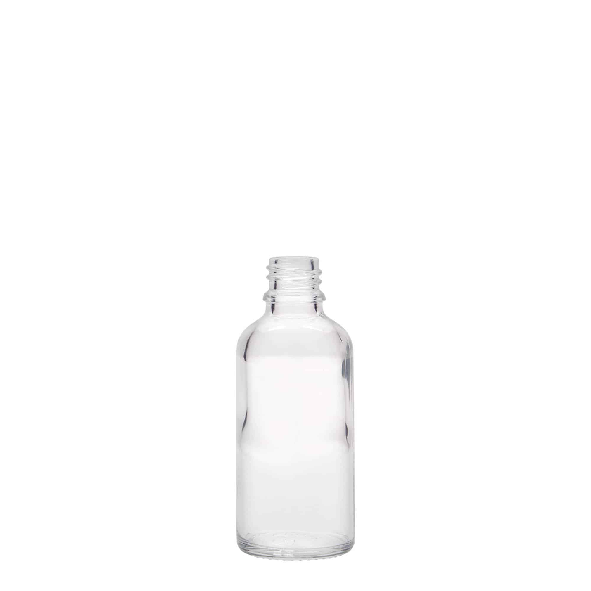 50 ml medicinflaska, glas, mynning: DIN 18