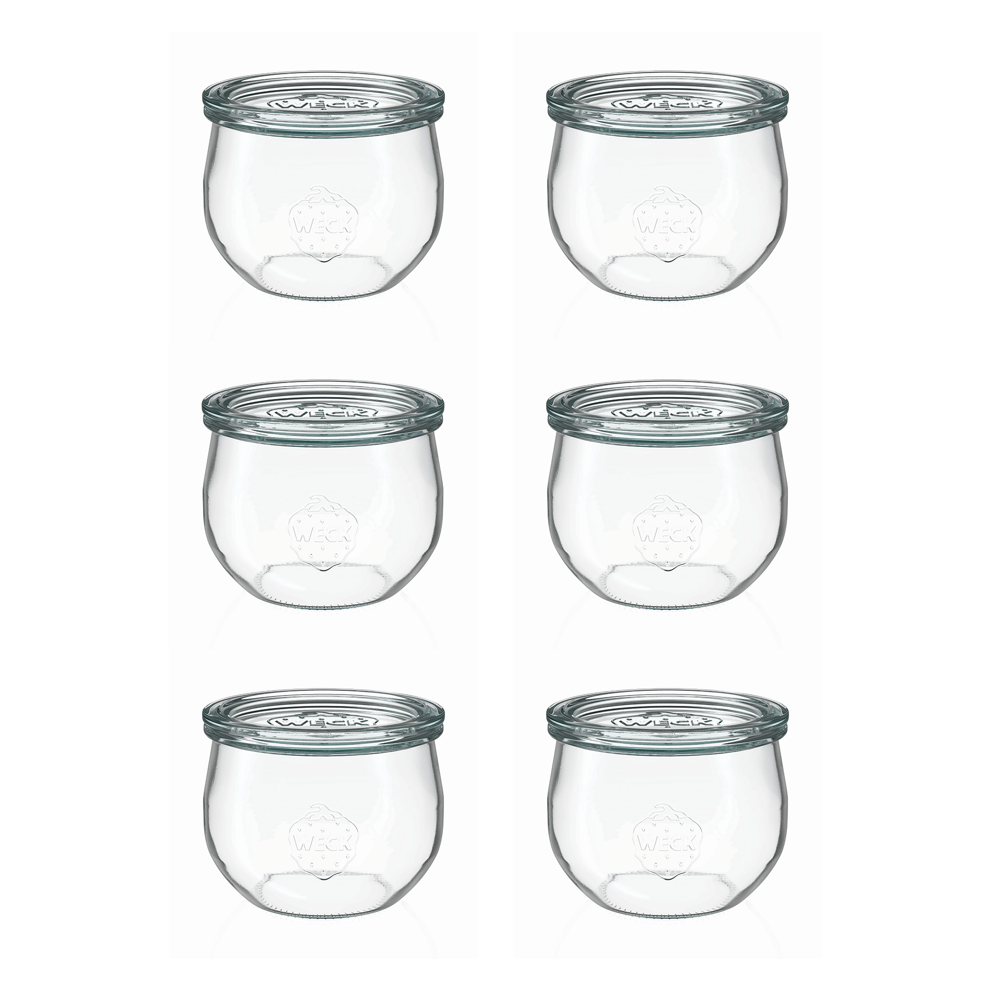 6x 580 ml WECK-tulpanburk med glaslock RR 100