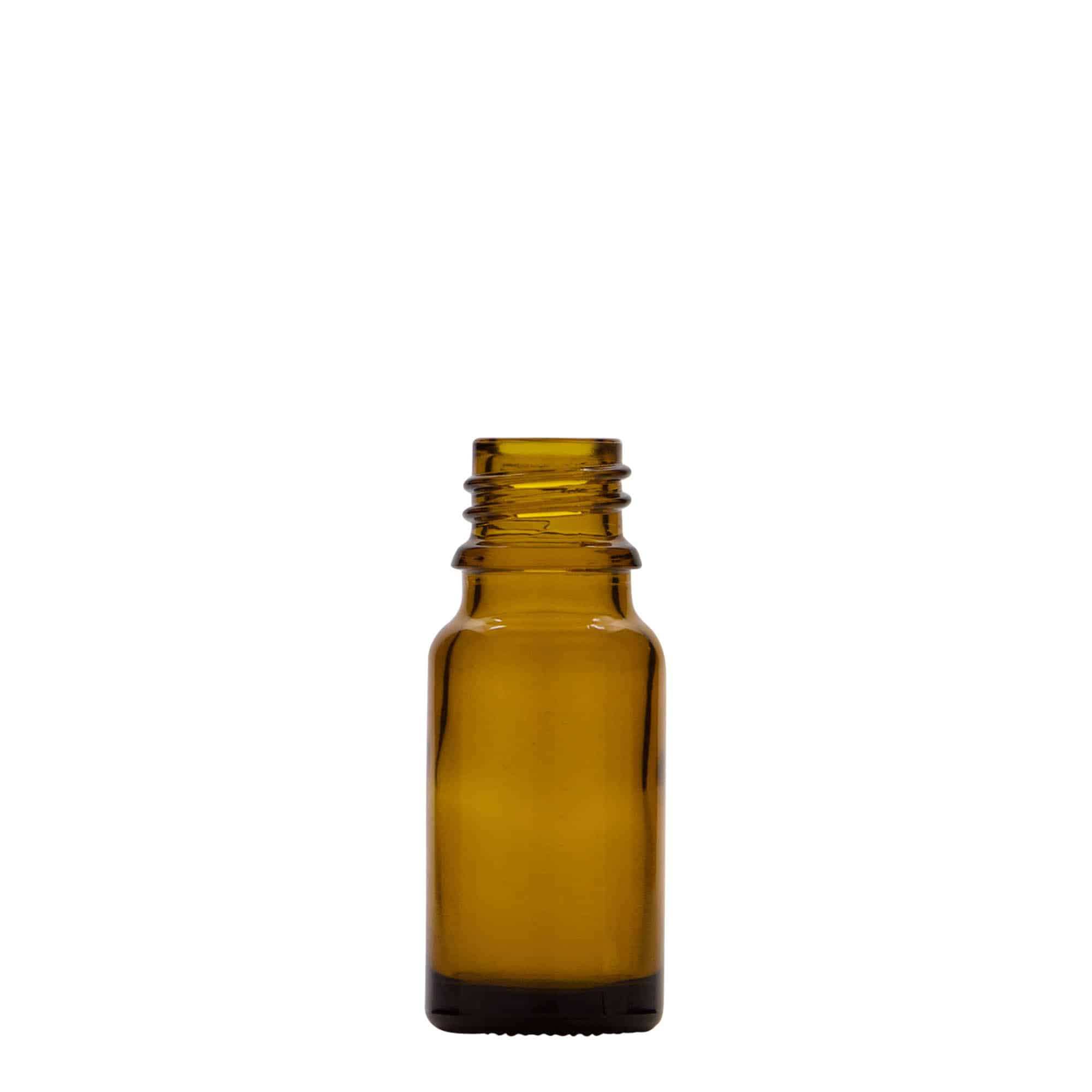 10 ml medicinflaska med lotionpump, glas, brun, mynning: DIN 18