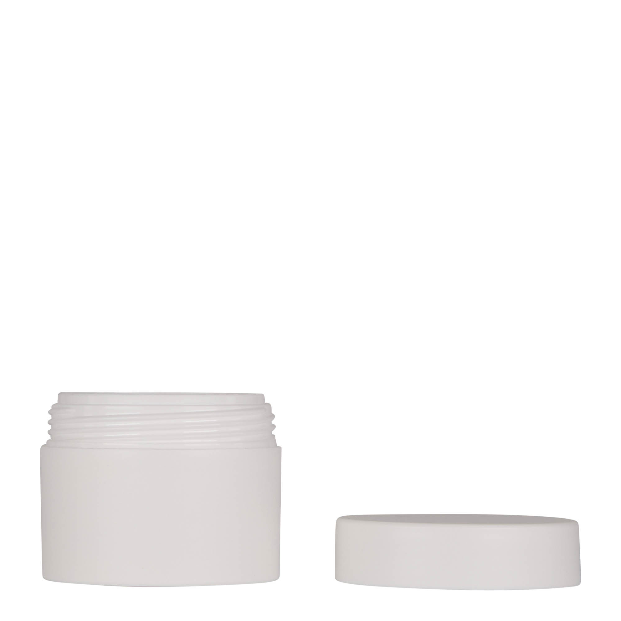 50 ml plastburk 'Antonella', PP, vit, öppning: skruvlock
