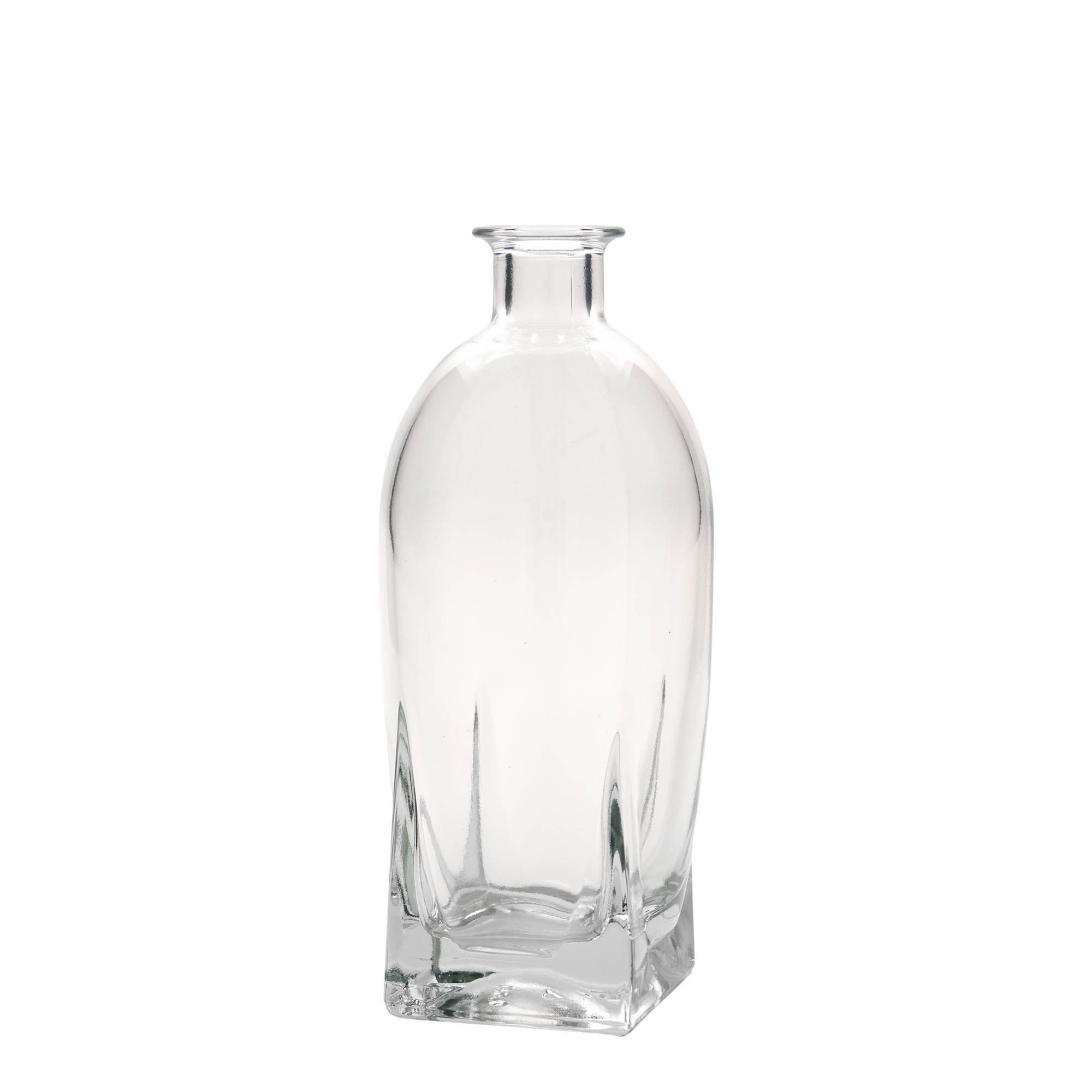 500 ml glasflaska 'Zino', fyrkantig, mynning: kork