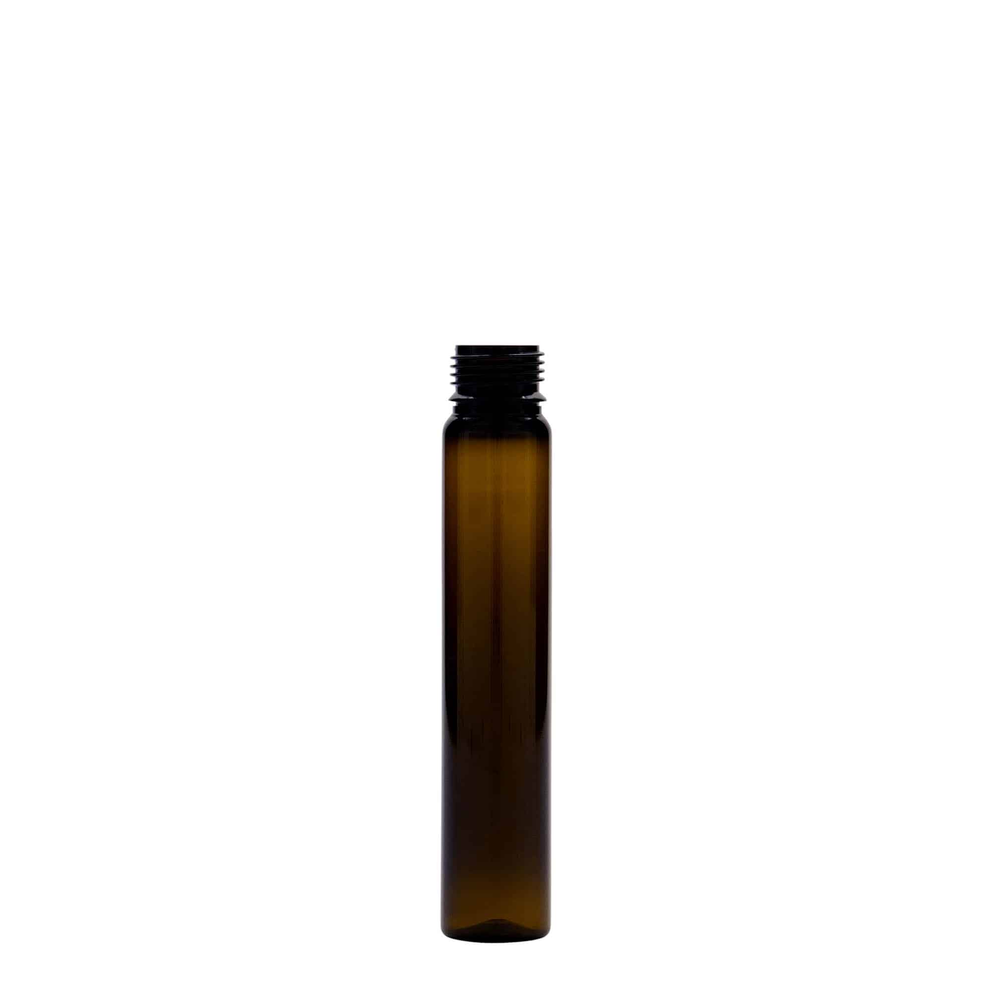 25 ml PET-rör, plast, bruna, öppning: skruvlock