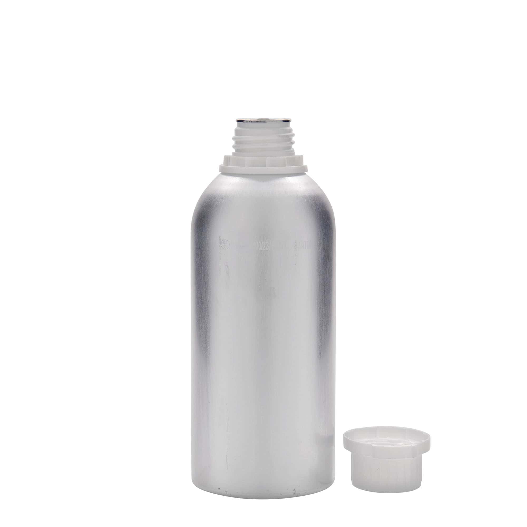 625 ml aluminiumflaska, metall, silver, öppning: DIN 32