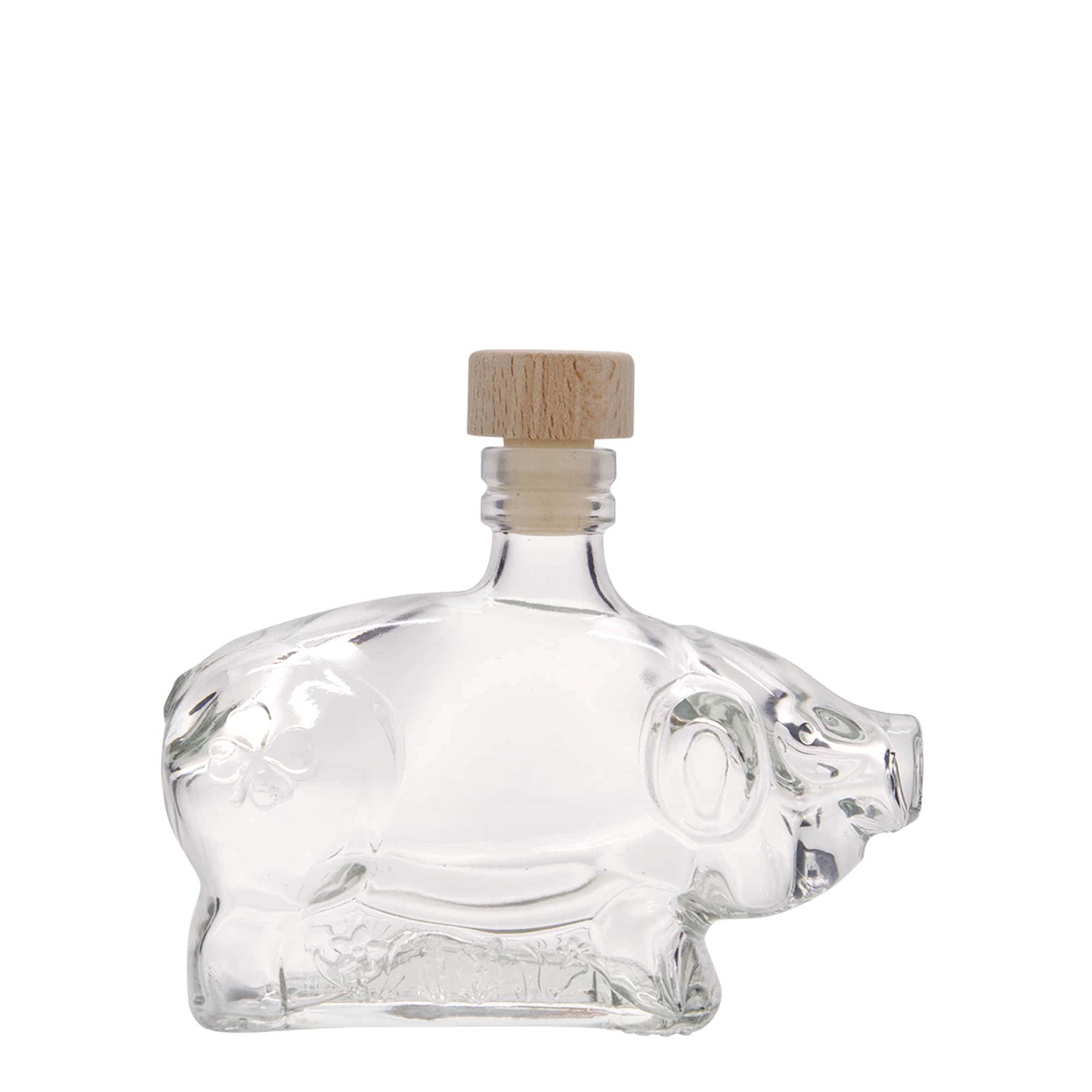 200 ml glasflaska 'Lyckosvin', öppning: kork