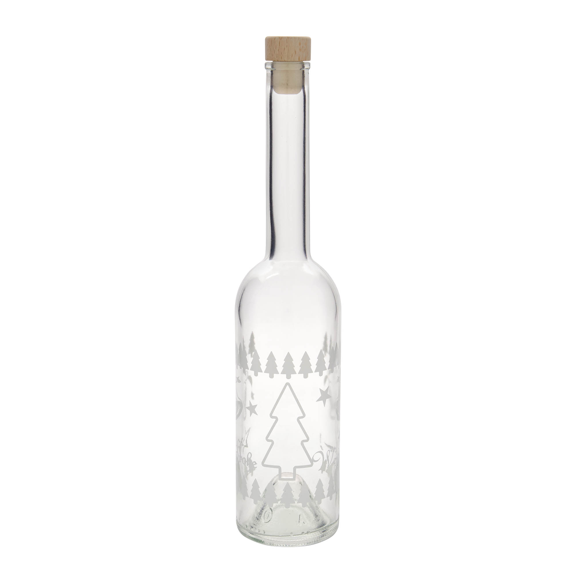 500 ml glasflaska 'Opera', motiv: klassisk jul, öppning: kork