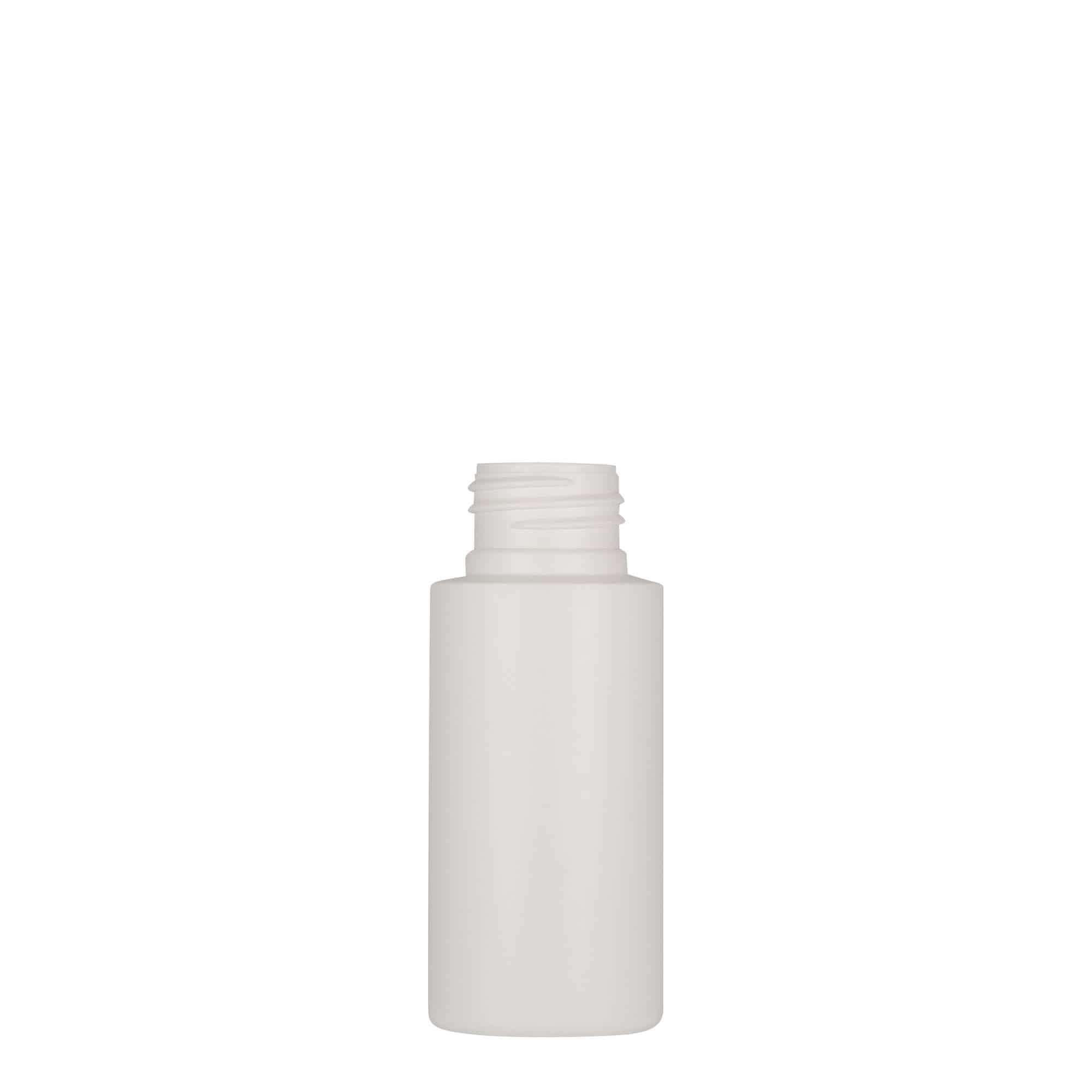 50 ml plastflaska 'Pipe', HDPE, vit, mynning: 24/410