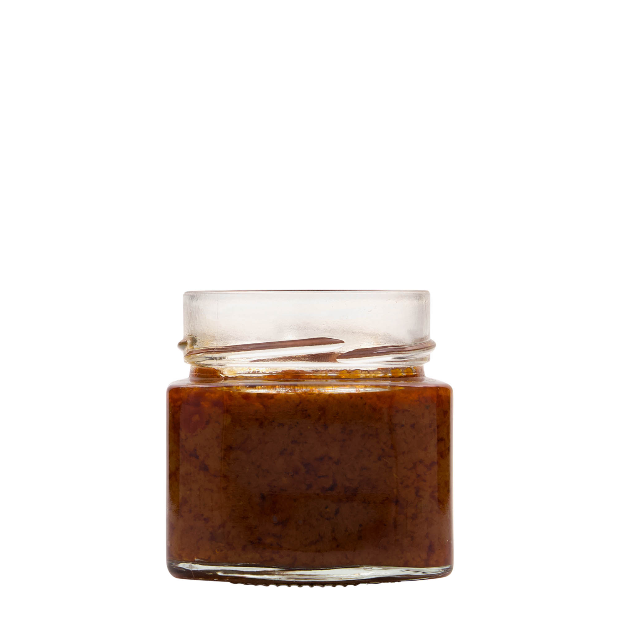 212 ml fyrkantigt glas 'Kimba', öppning: Extra djup twist-off (EDTO 70)