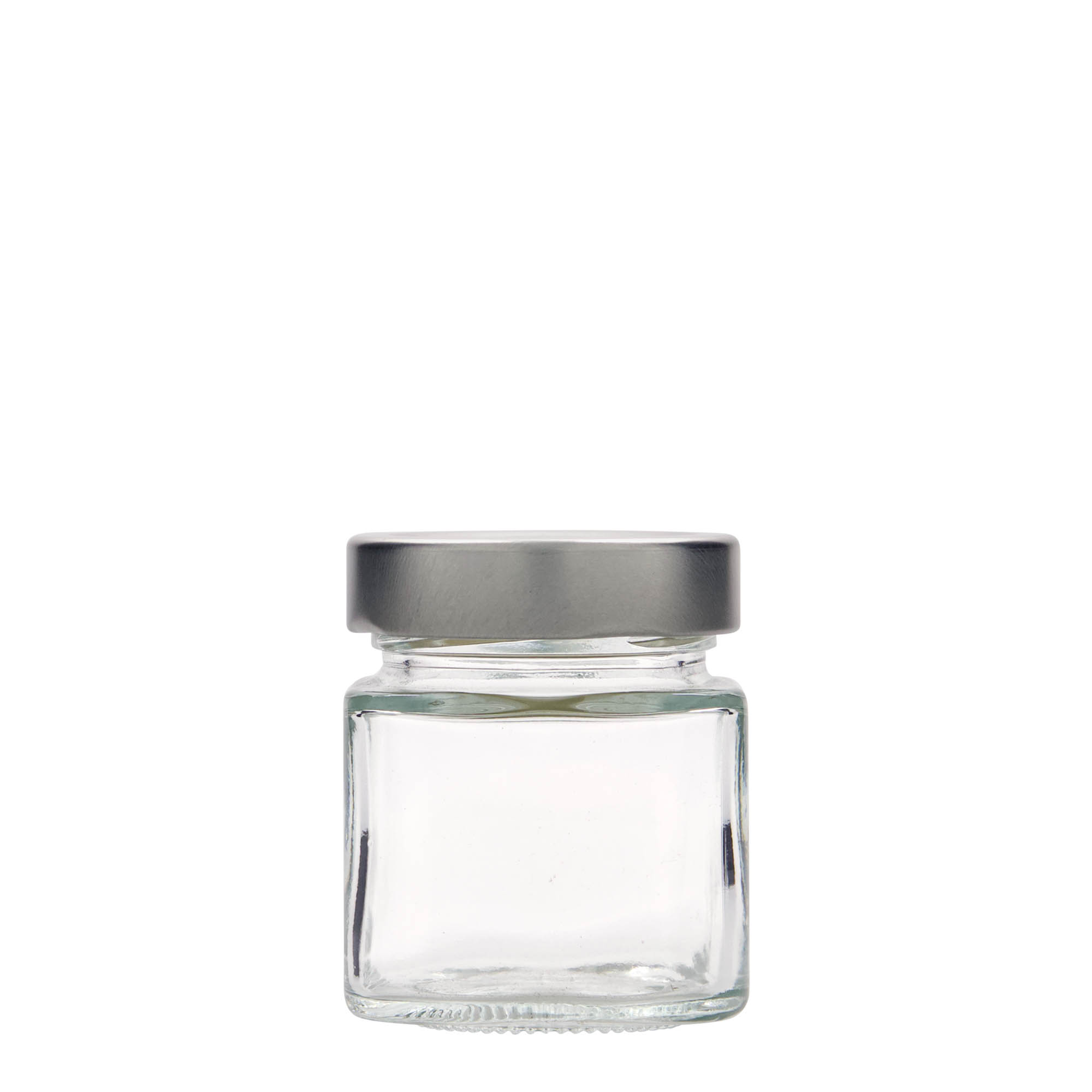 156 ml Fyrkantigt glas 'Funny', öppning: Deep-Twist-Off (DTO 58)