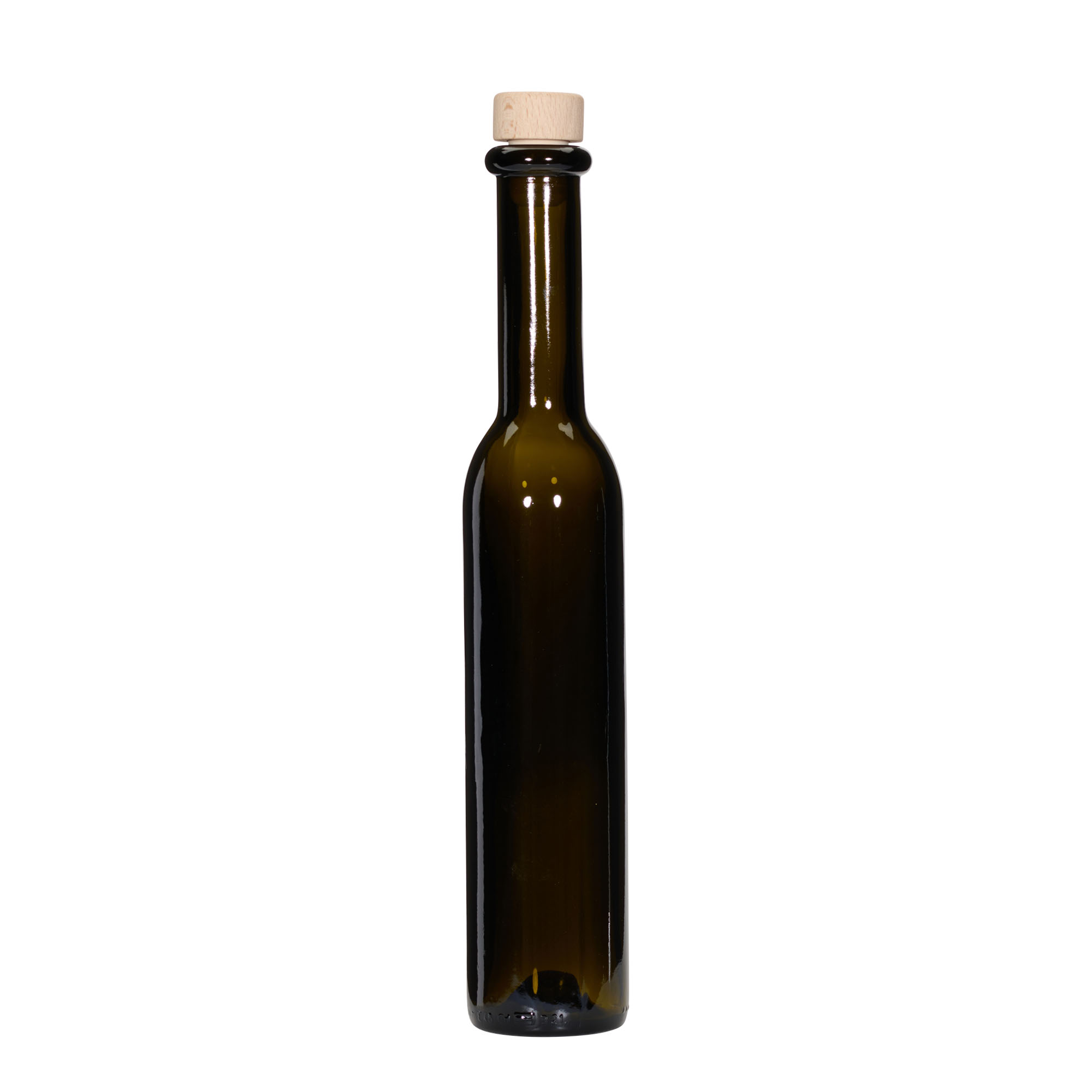 250 ml glasflaska 'Rocky', antikgrön, öppning: kork
