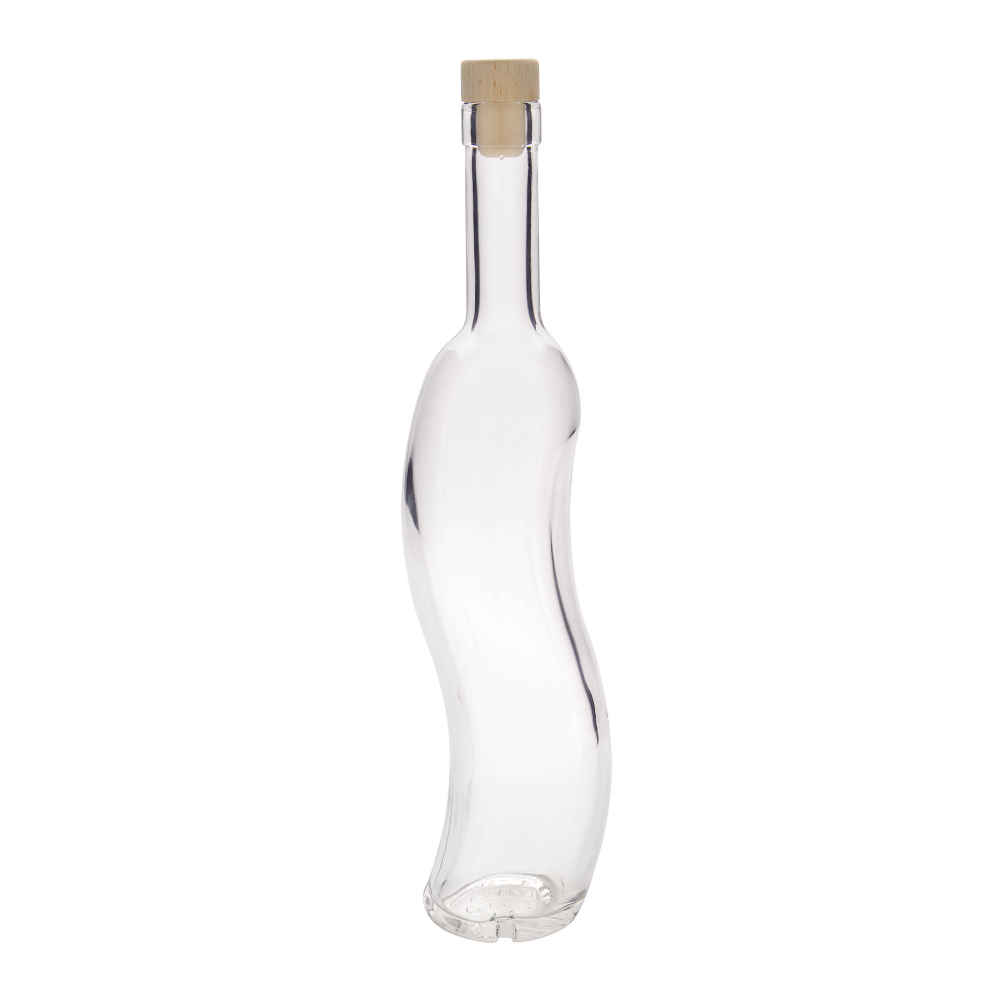 500 ml glasflaska 'La-Ola', halvrund, mynning: kork