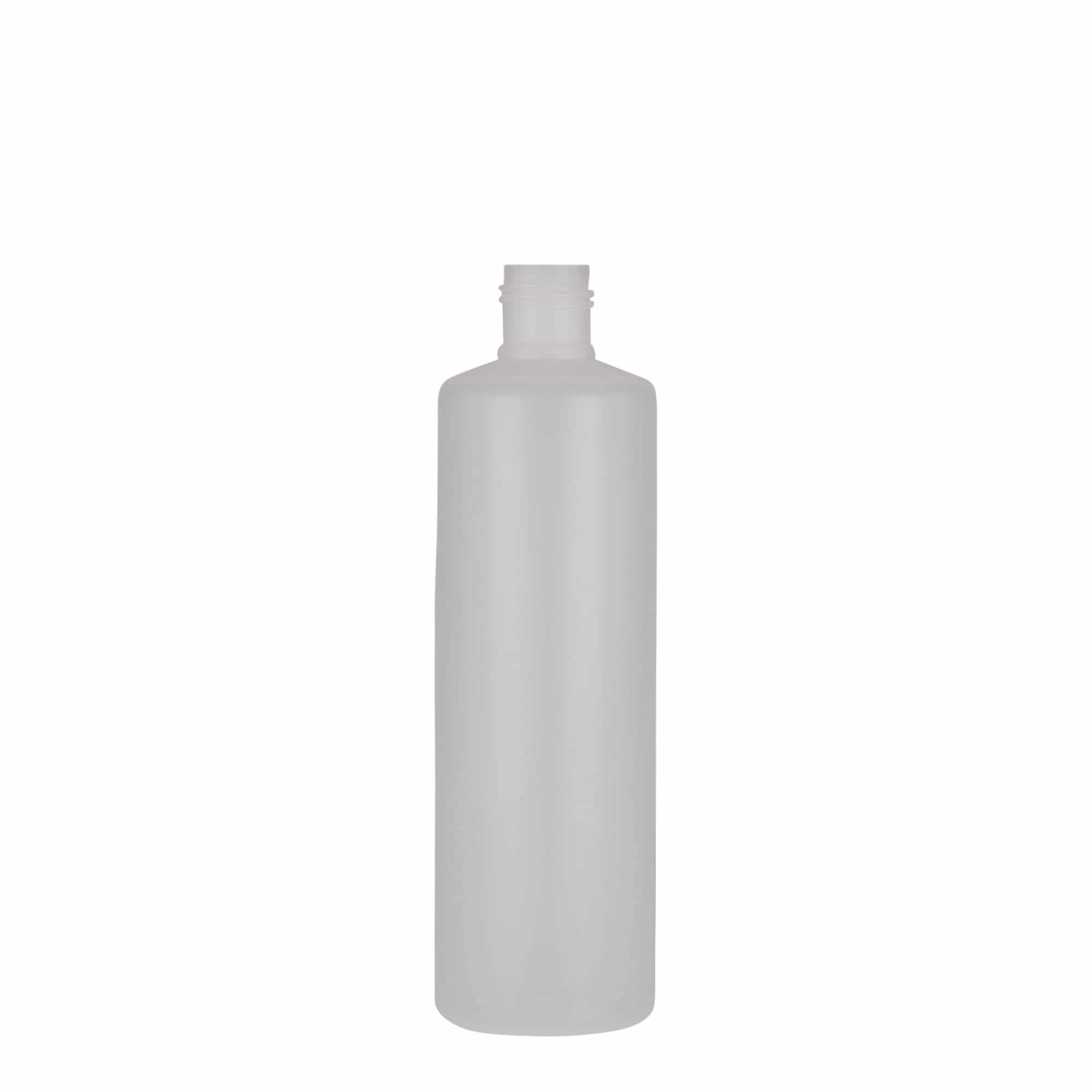 250 ml rund flaska, PE-plast, natur, mynning: skruvkapsel 250 ml rund flaska, PE-plast, natur, mynning: skruvkapsel