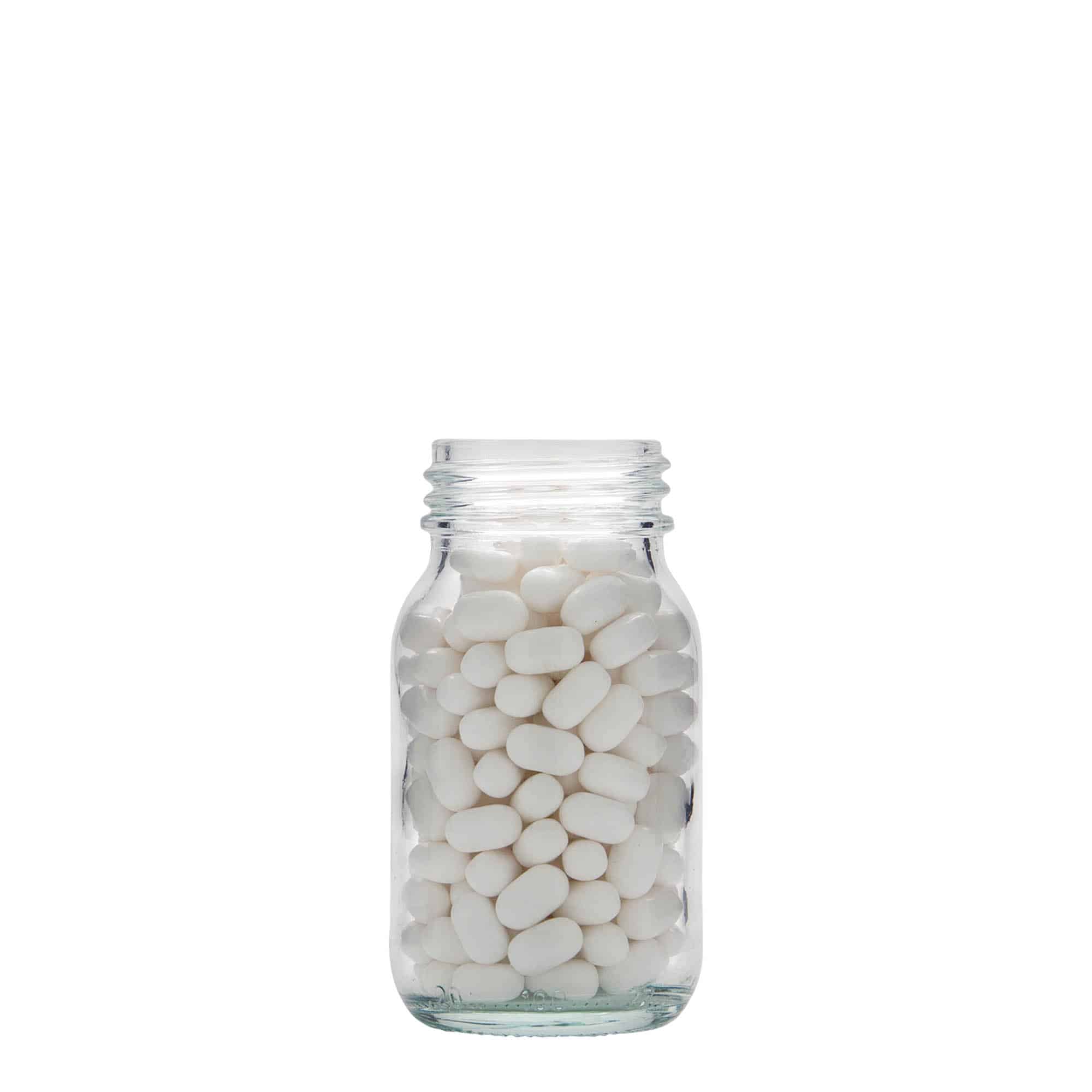 100 ml burk med bred hals, mynning: DIN 40