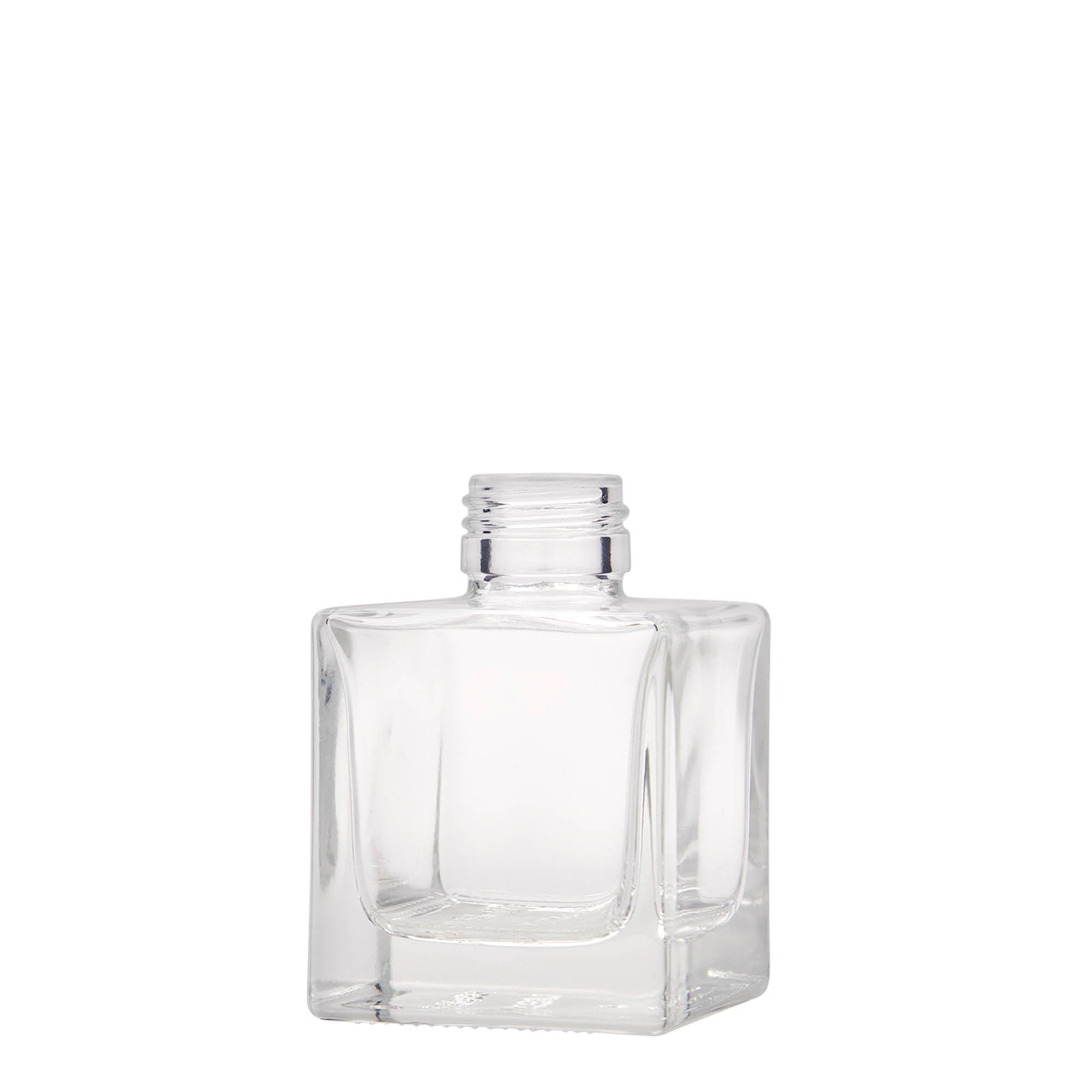 100 ml glasflaska 'Cube', kvadratisk, mynning: PP 28 100 ml glasflaska 'Cube', kvadratisk, mynning: PP 28