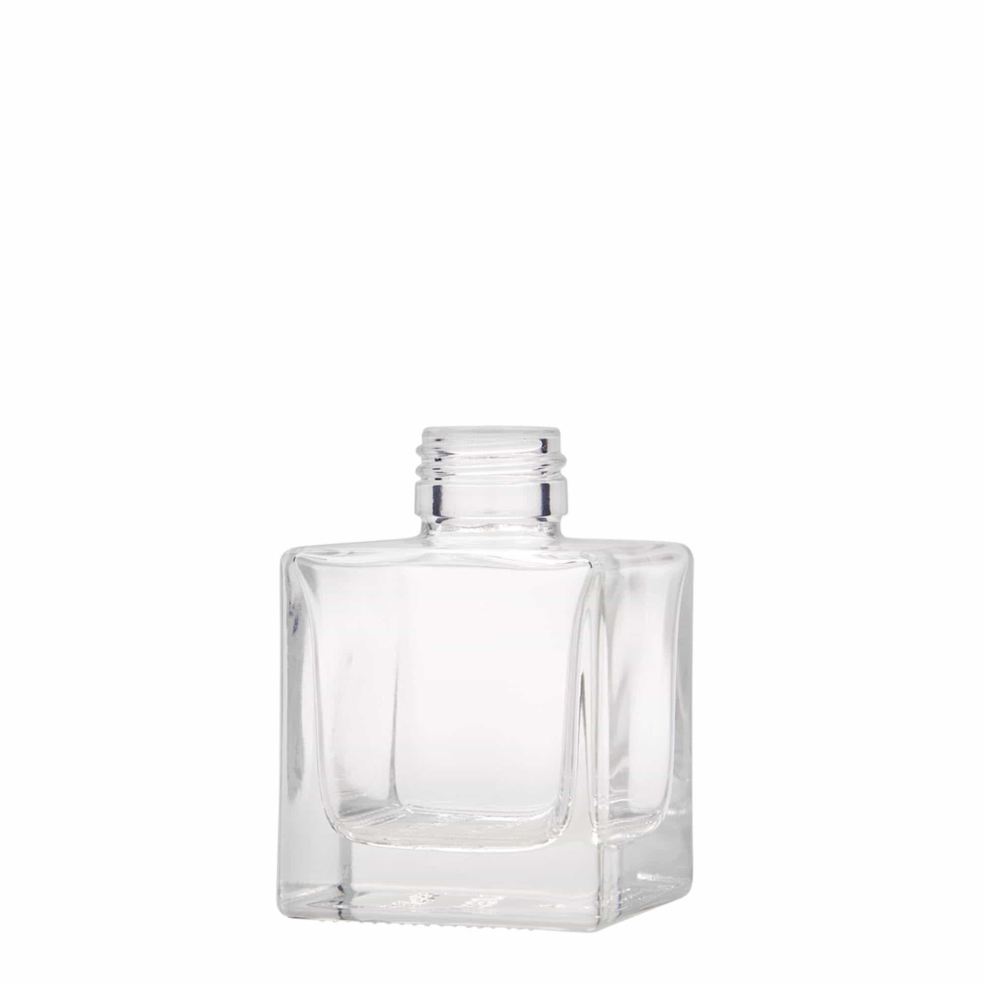 100 ml glasflaska 'Cube', kvadratisk, mynning: PP 28 100 ml glasflaska 'Cube', kvadratisk, mynning: PP 28