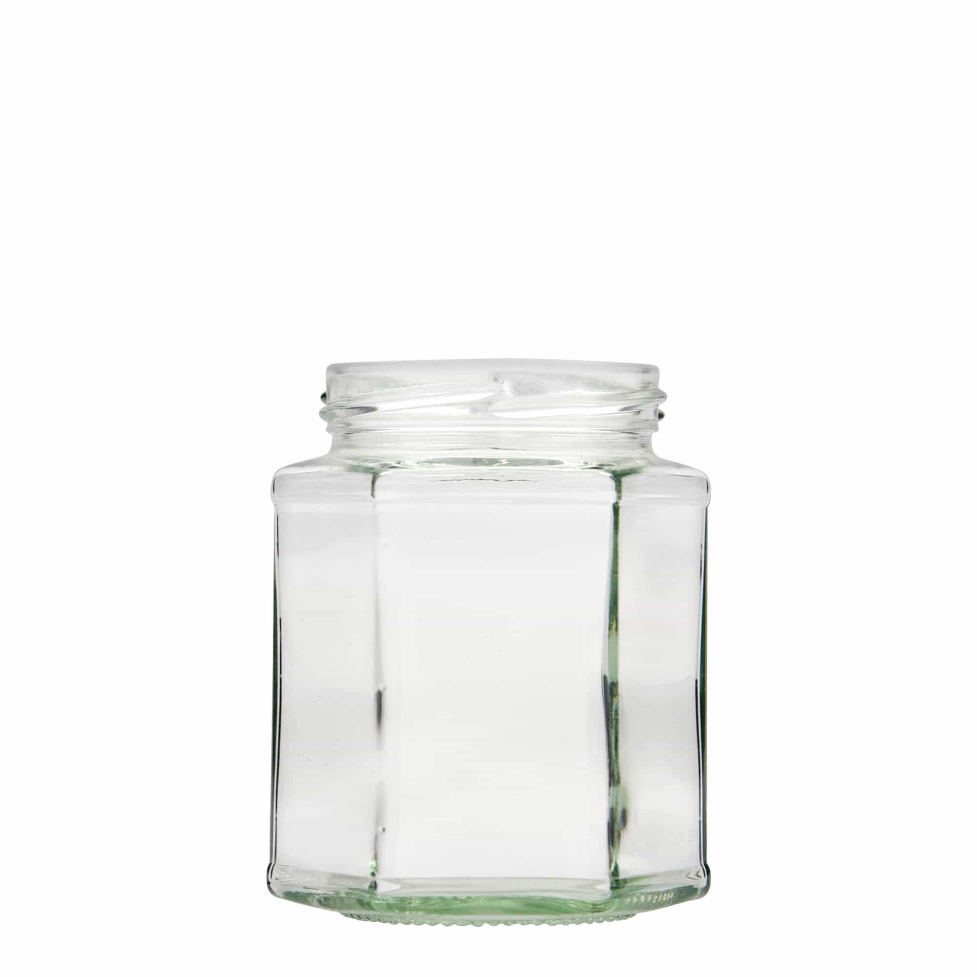 324 ml hexagonal burk, mynning: twist off (TO 66)