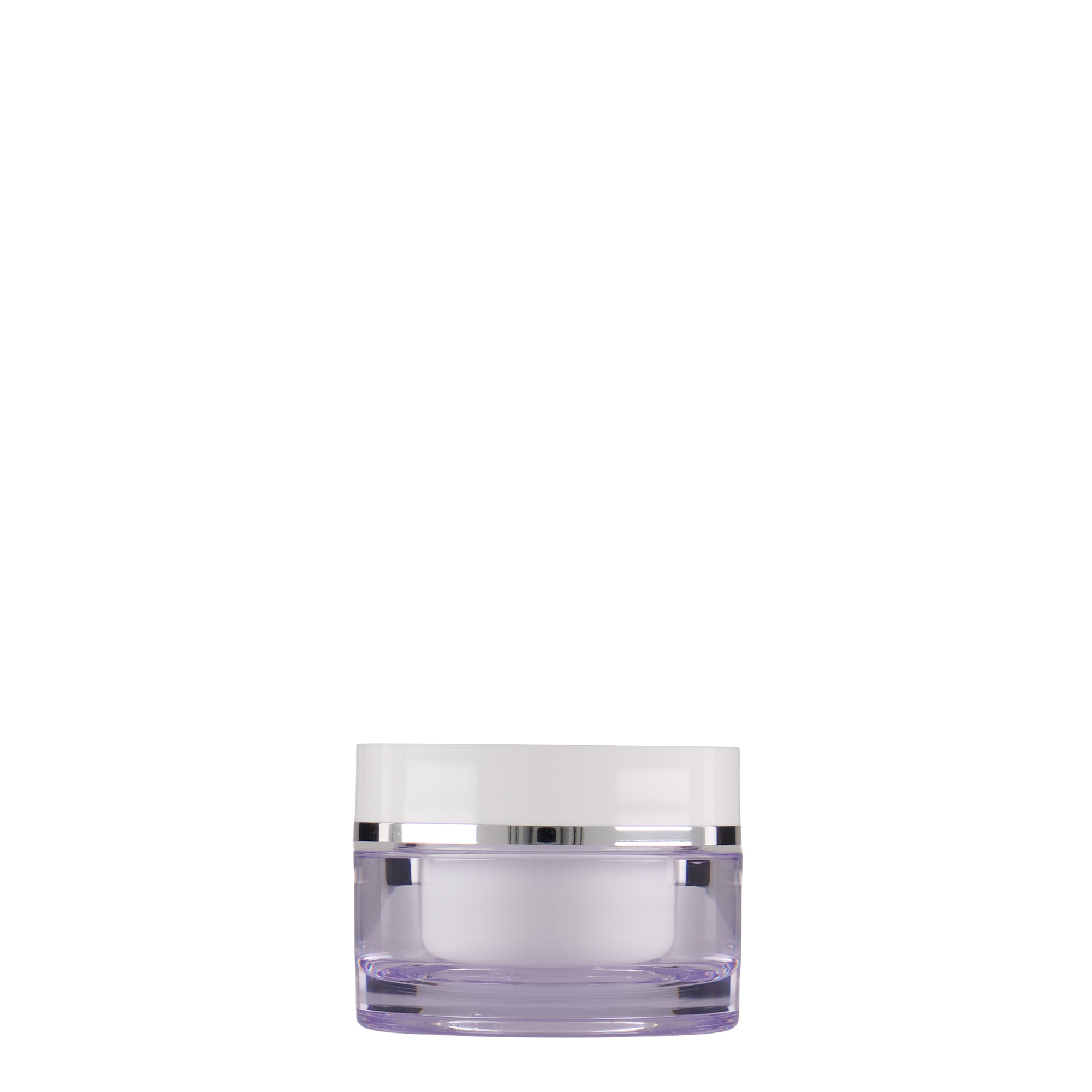 10 ml burk, SAN-plast, vit, öppning: skruvlock