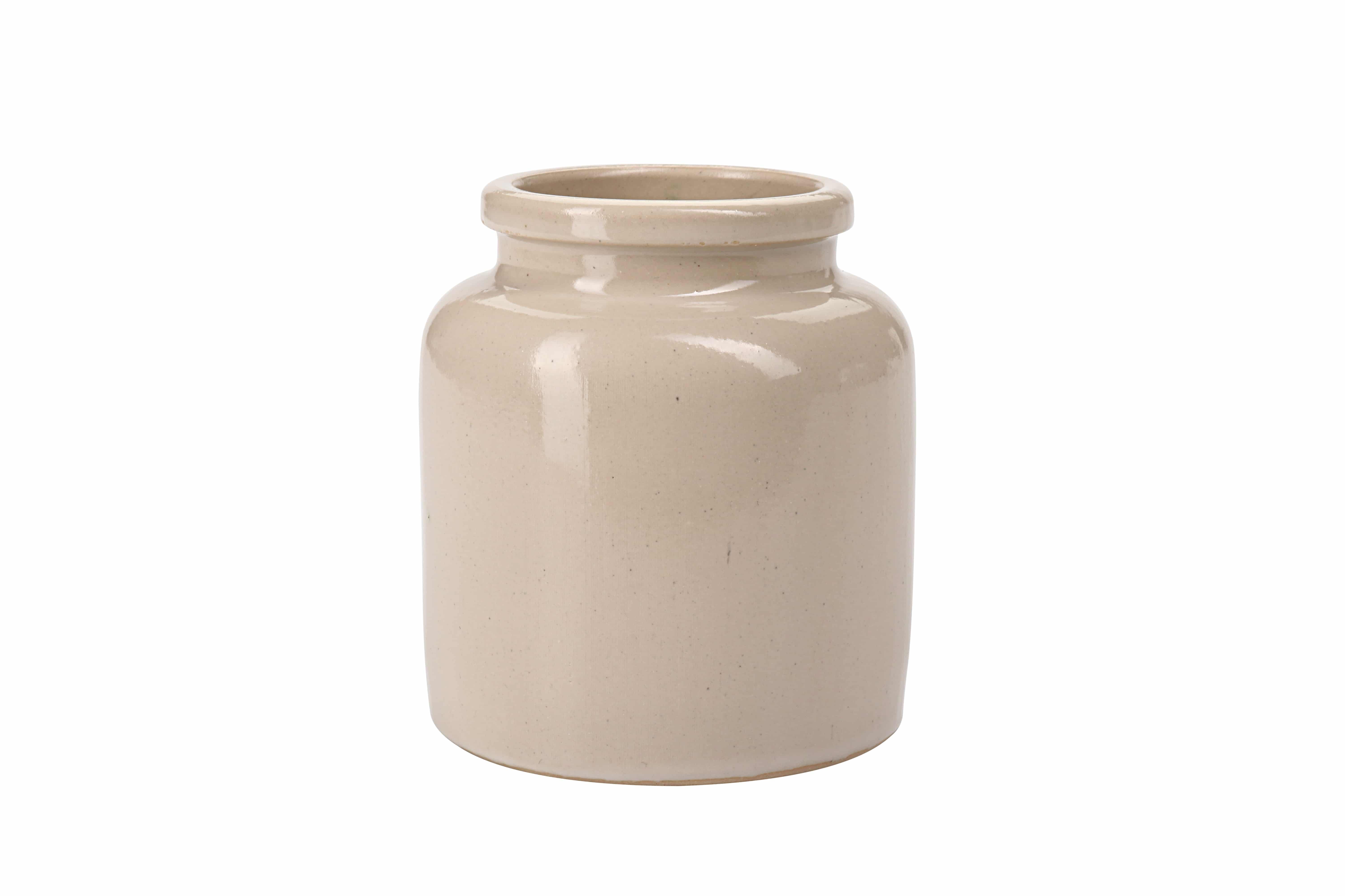 270 ml stengodskruka, keramik, beige, mynning: påläggslock 270 ml stengodskruka, keramik, beige, mynning: påläggslock