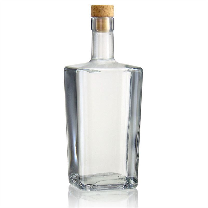 500 ml glasflaska 'Noel', kvadratisk, mynning: kork