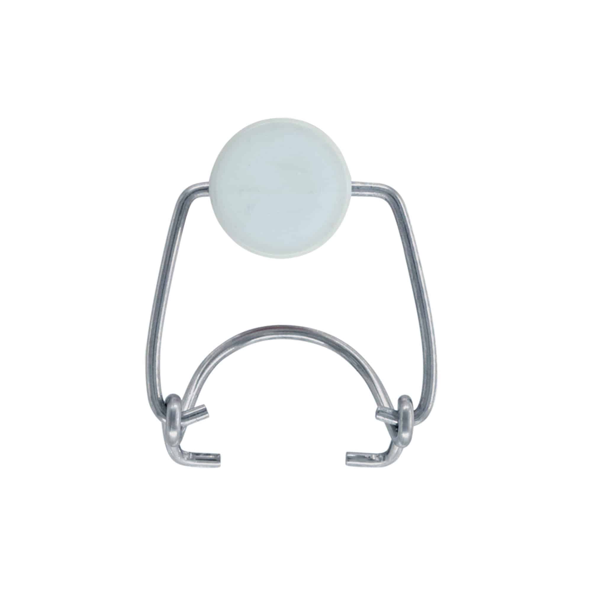 Standard bygelspänne #, plast, röd-vit