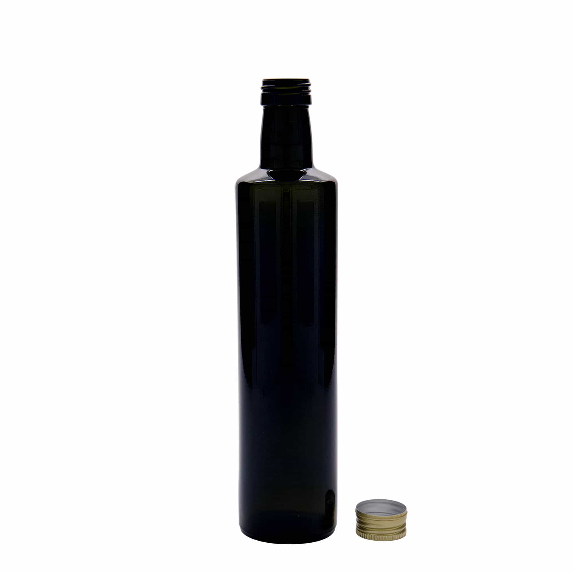 500 ml glasflaska 'Dorica', antikgrön, mynning: PP 31,5
