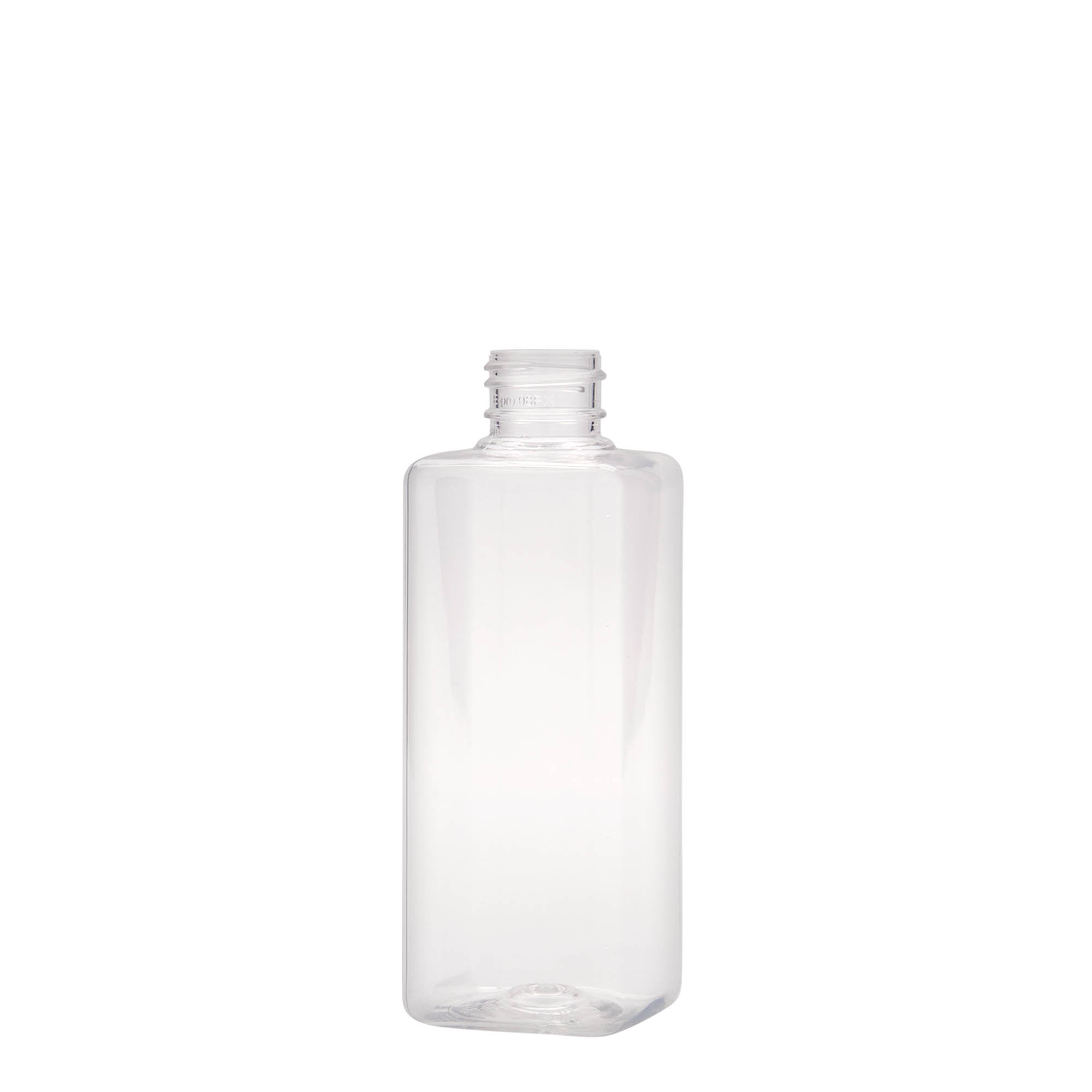 200 ml PET-flaska 'Karl', fyrkantig, plast, öppning: 24/410
