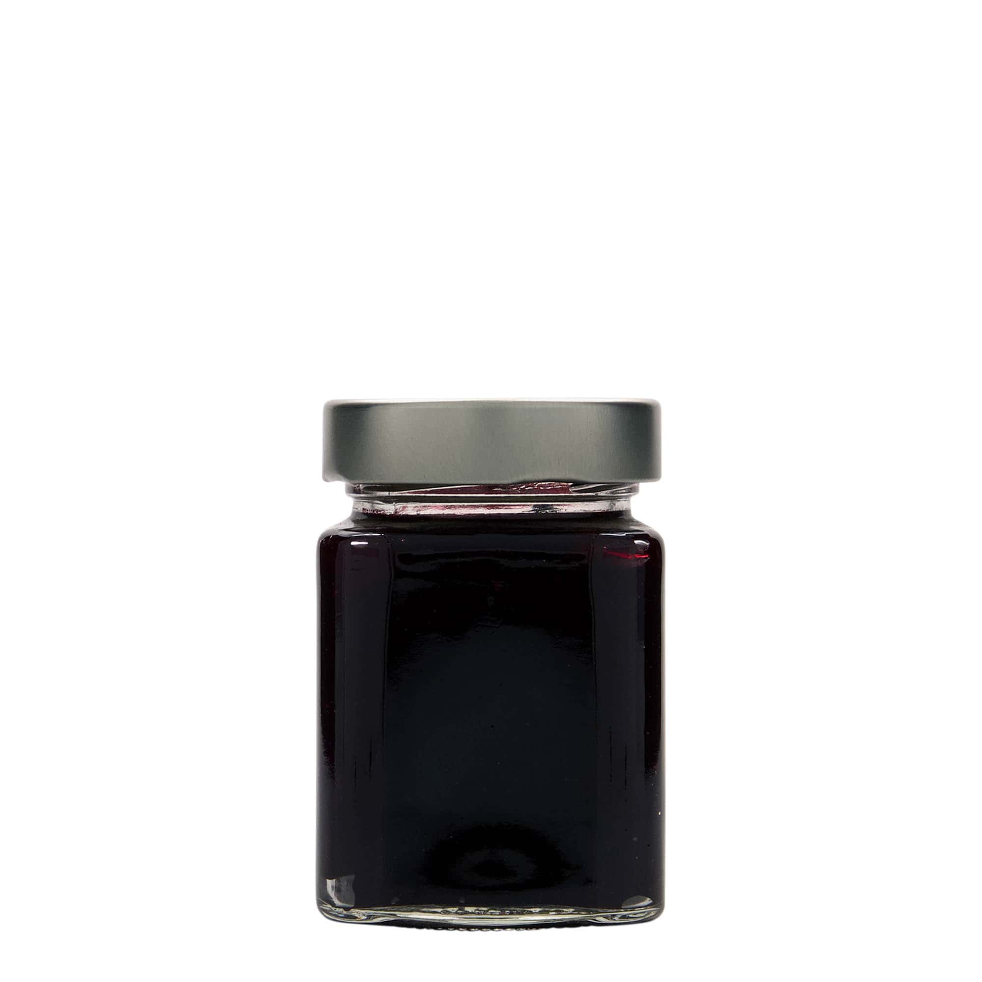 212 ml fyrkantigt glas 'Funny', öppning: Deep-Twist-Off (DTO 58)
