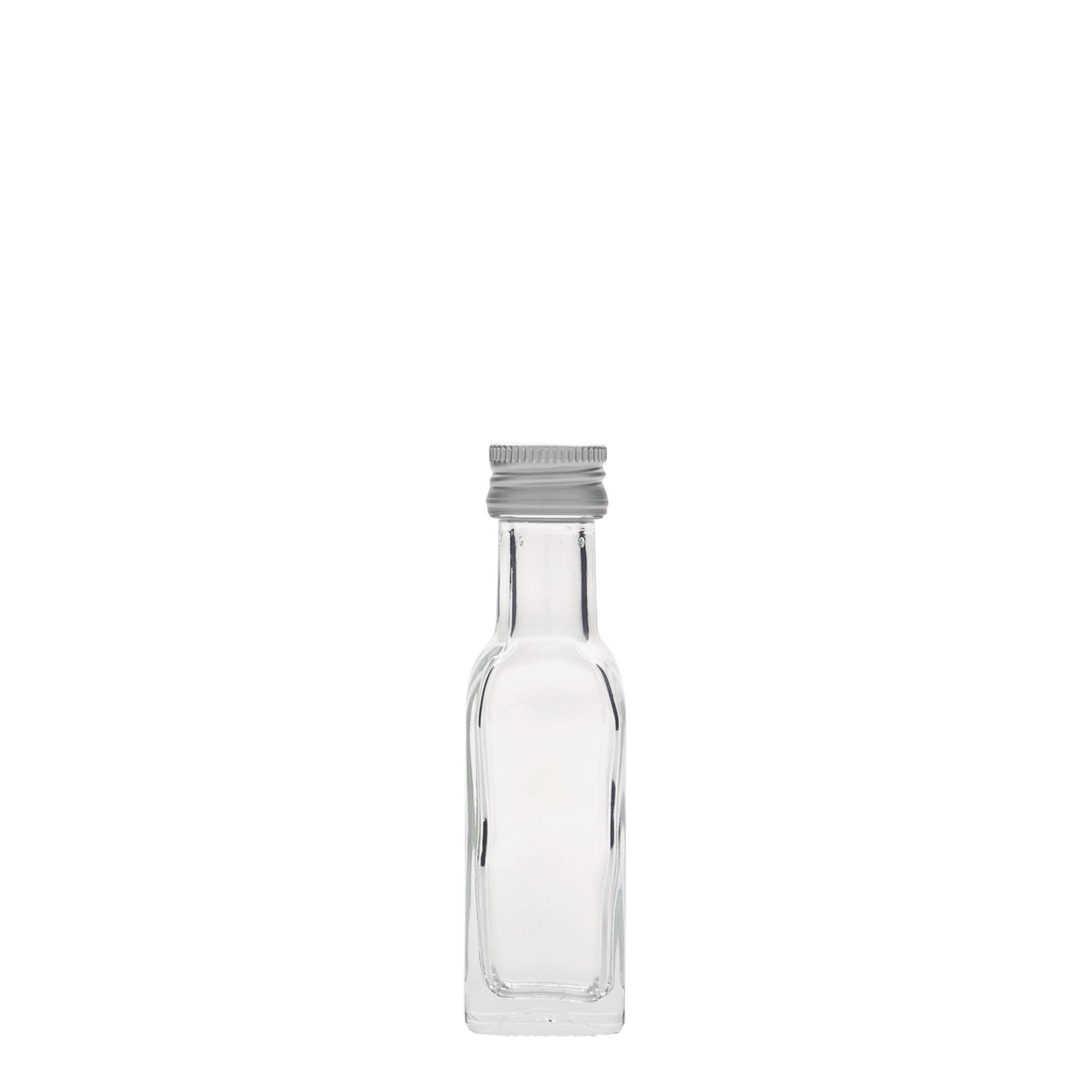 20 ml glasflaska 'Marasca', fyrkantig, mynning: PP 18 20 ml glasflaska 'Marasca', fyrkantig, mynning: PP 18