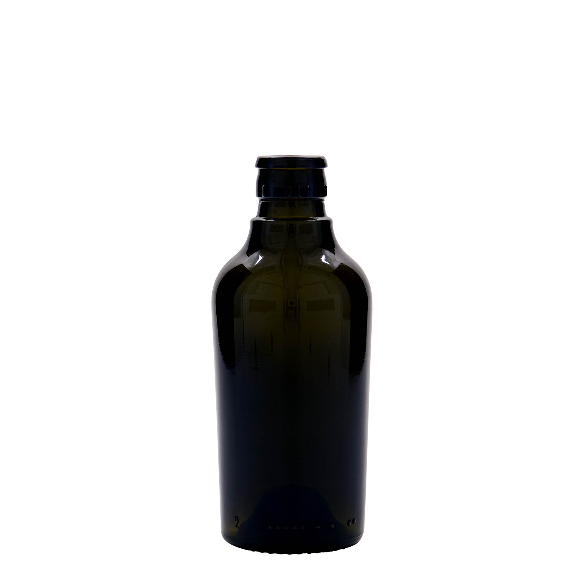 250 ml vinäger-/oljeflaska 'Oleum', glas, antikgrön, mynning: DOP 250 ml vinäger-/oljeflaska 'Oleum', glas, antikgrön, mynning: DOP