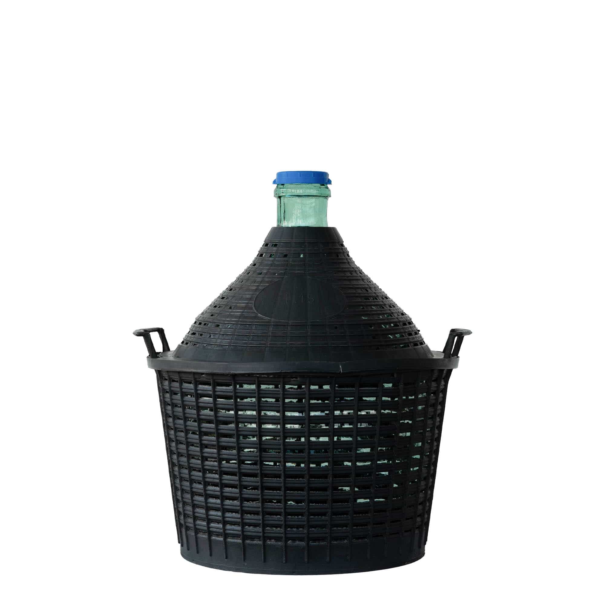 15 l ballongflaska med smal hals, glas, mynning: påklämningslock