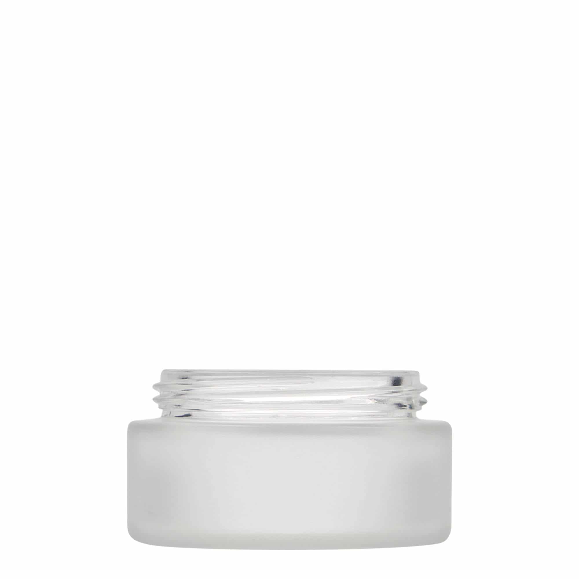 100 ml burk 'Platin Edition', glas, frostad, mynning: skruvkapsel
