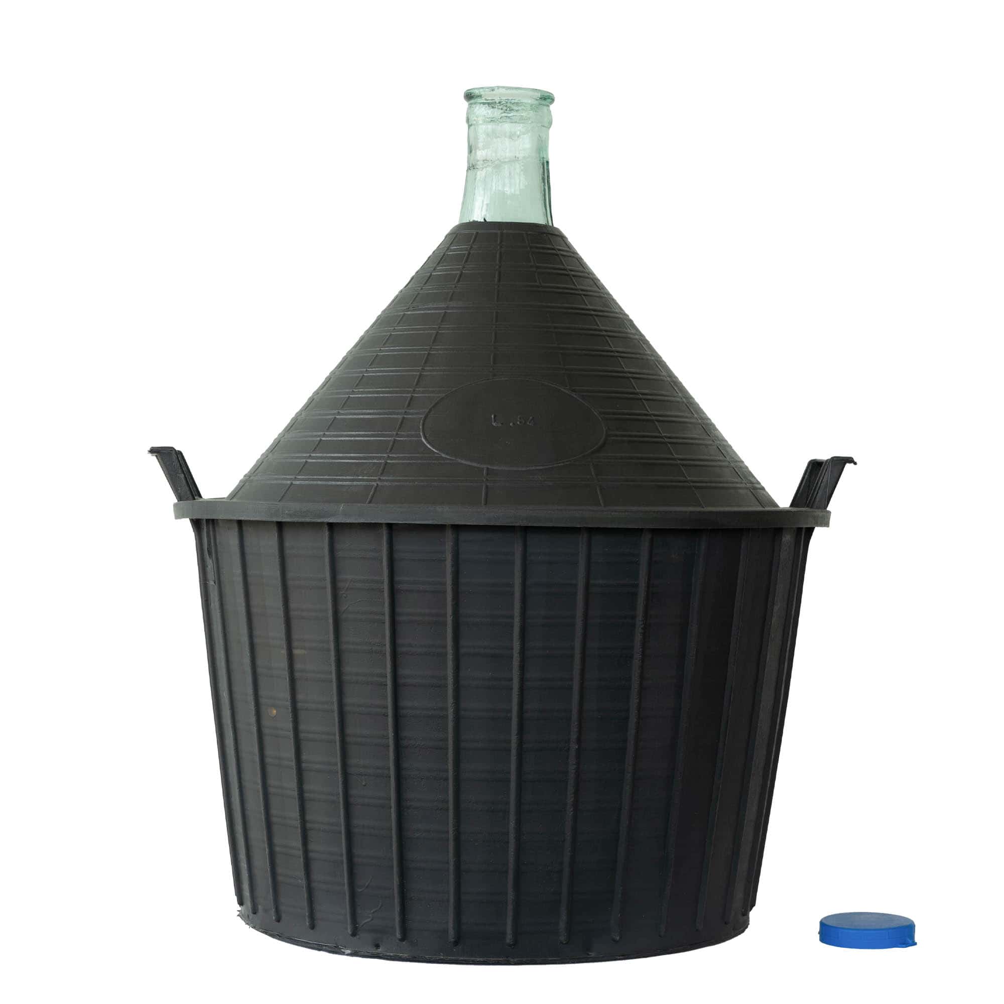 54 l ballongflaska smal hals, glas, mynning: snäpplock