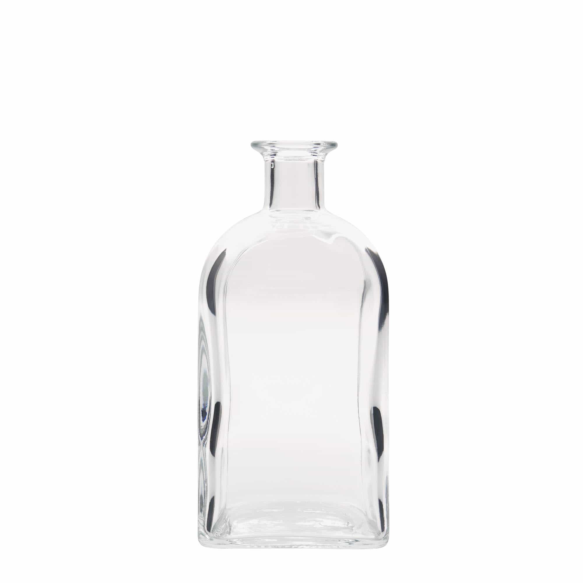 700 ml apoteksglasflaska Carré, kvadratisk, mynning: kork 700 ml apoteksglasflaska Carré, kvadratisk, mynning: kork