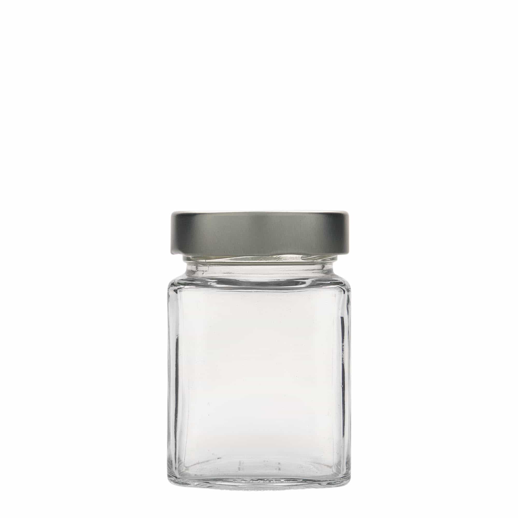 212 ml fyrkantigt glas 'Funny', öppning: Deep-Twist-Off (DTO 58)