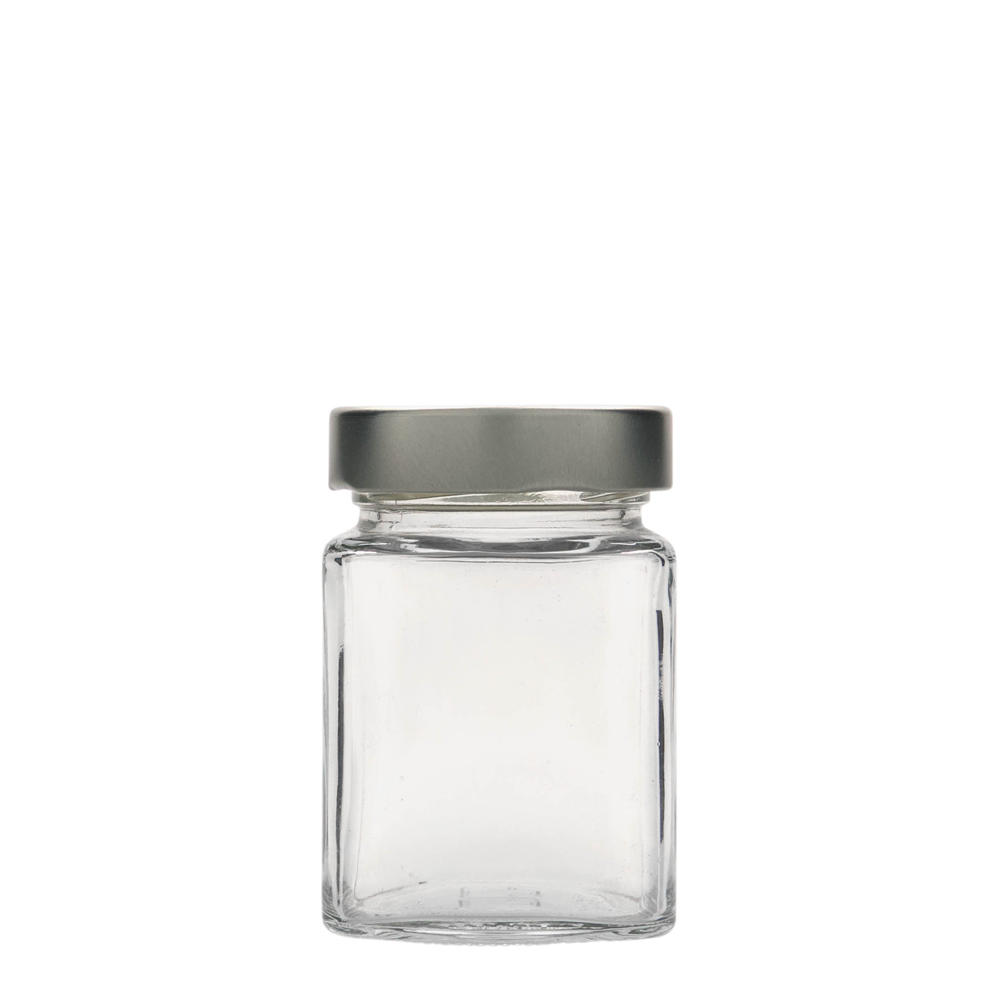 212 ml fyrkantigt glas 'Funny', öppning: Deep-Twist-Off (DTO 58)