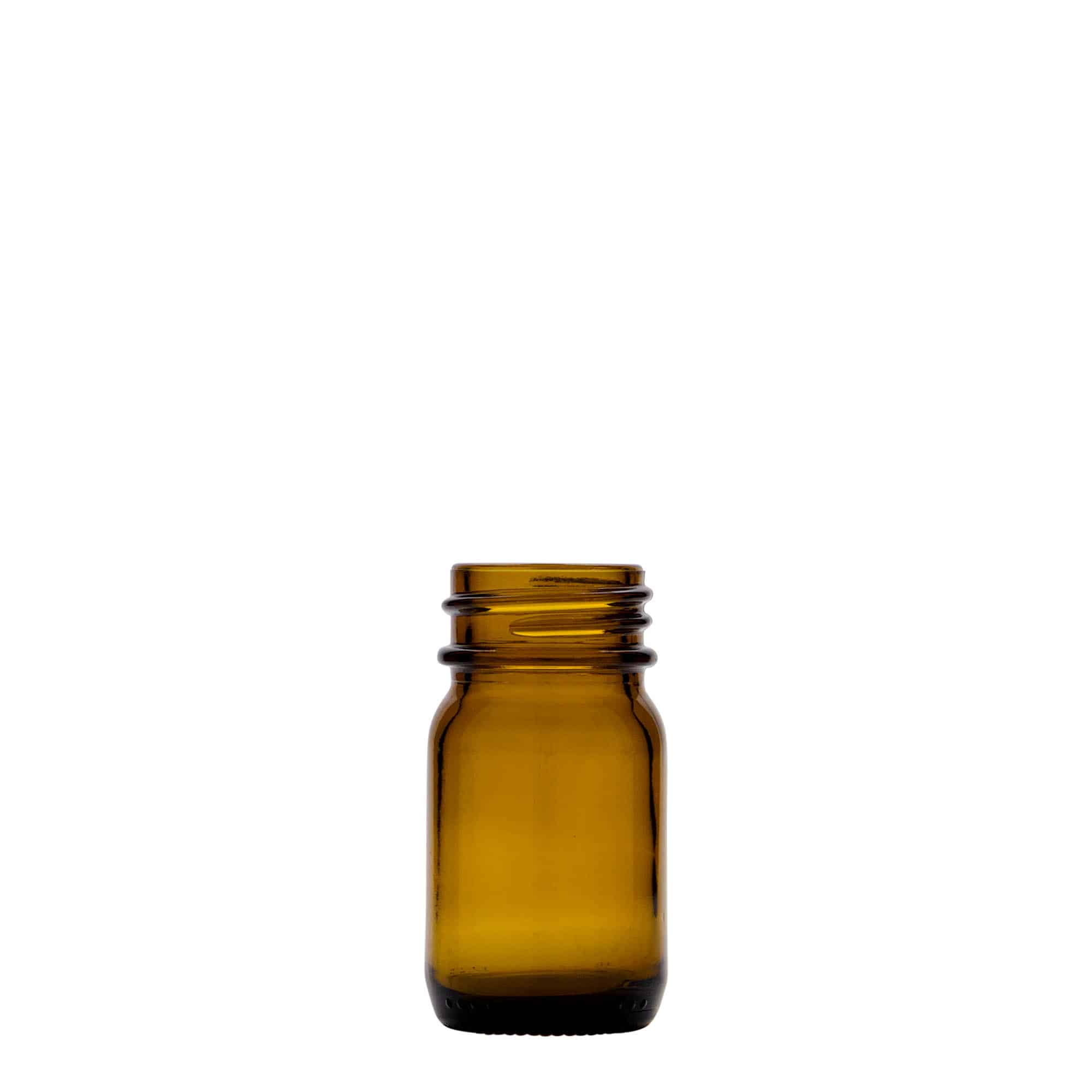 30 ml burk med bred hals, brun, mynning: DIN 32 30 ml burk med bred hals, brun, mynning: DIN 32