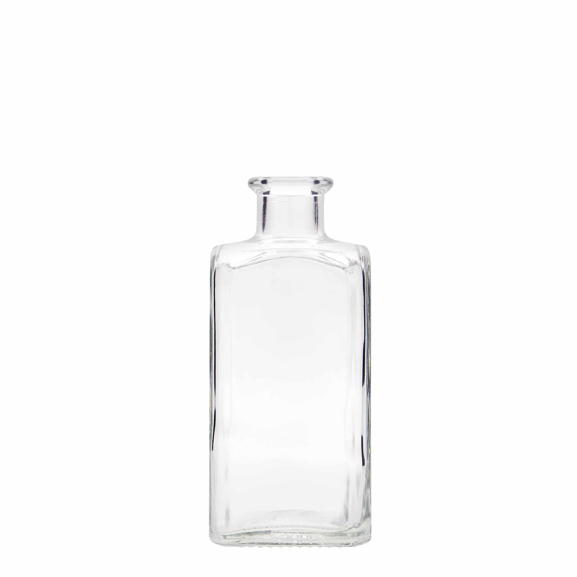 250 ml apoteksglasflaska Carré, kvadratisk, mynning: kork 250 ml apoteksglasflaska Carré, kvadratisk, mynning: kork