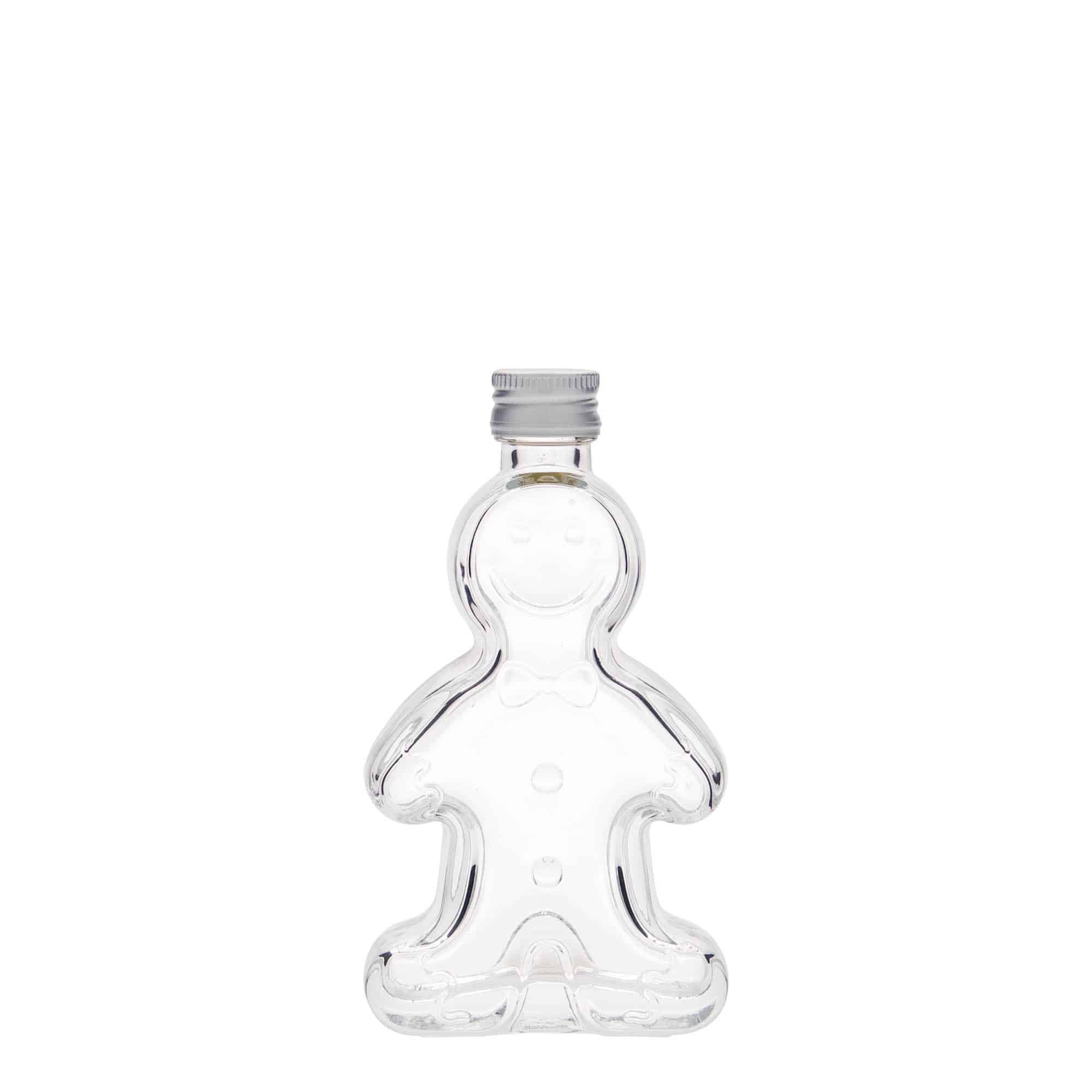 50 ml glasflaska 'Pepparkaksgubbe', mynning: PP 18