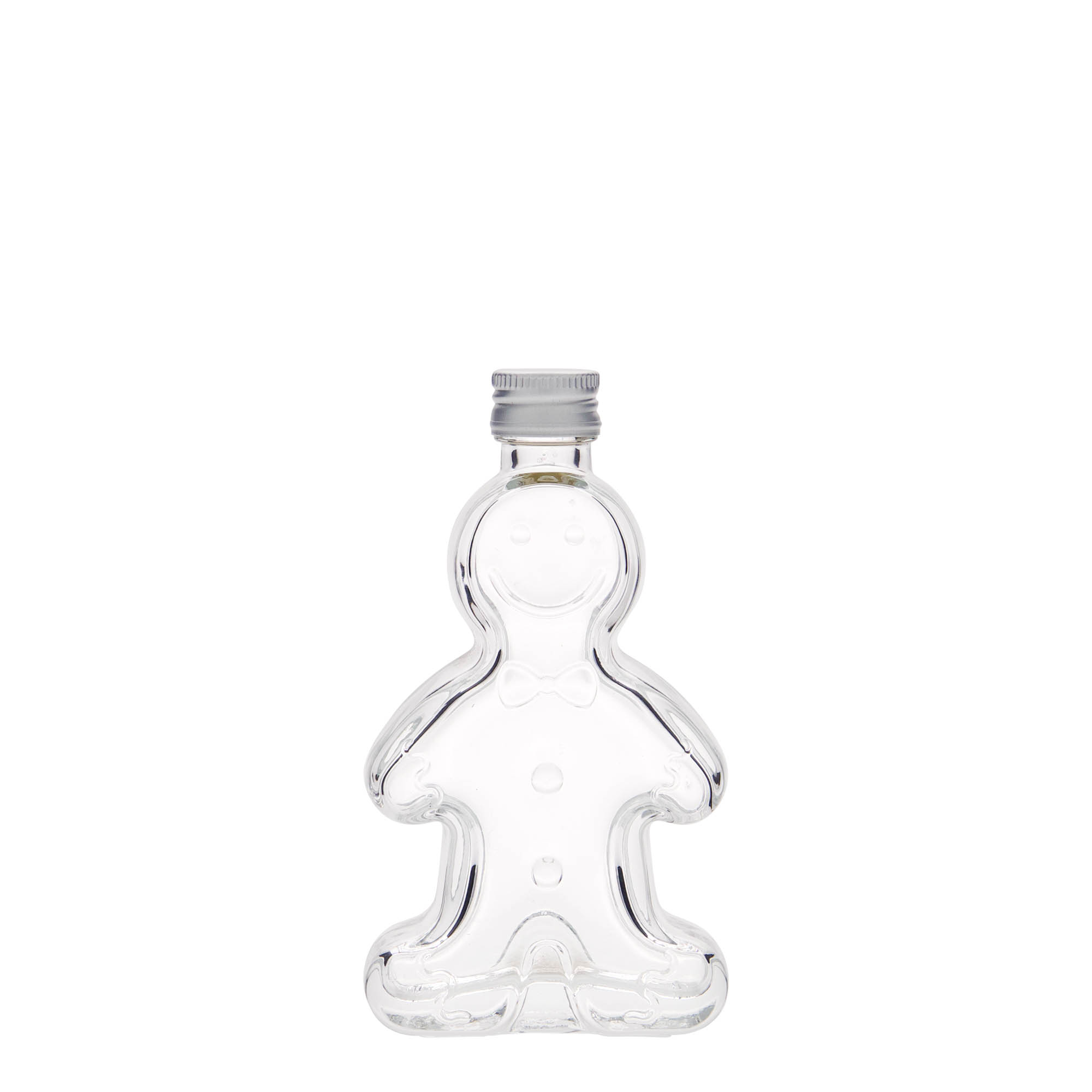 50 ml glasflaska 'Lebkuchenmann', öppning: PP 18 50 ml glasflaska 'Lebkuchenmann', öppning: PP 18