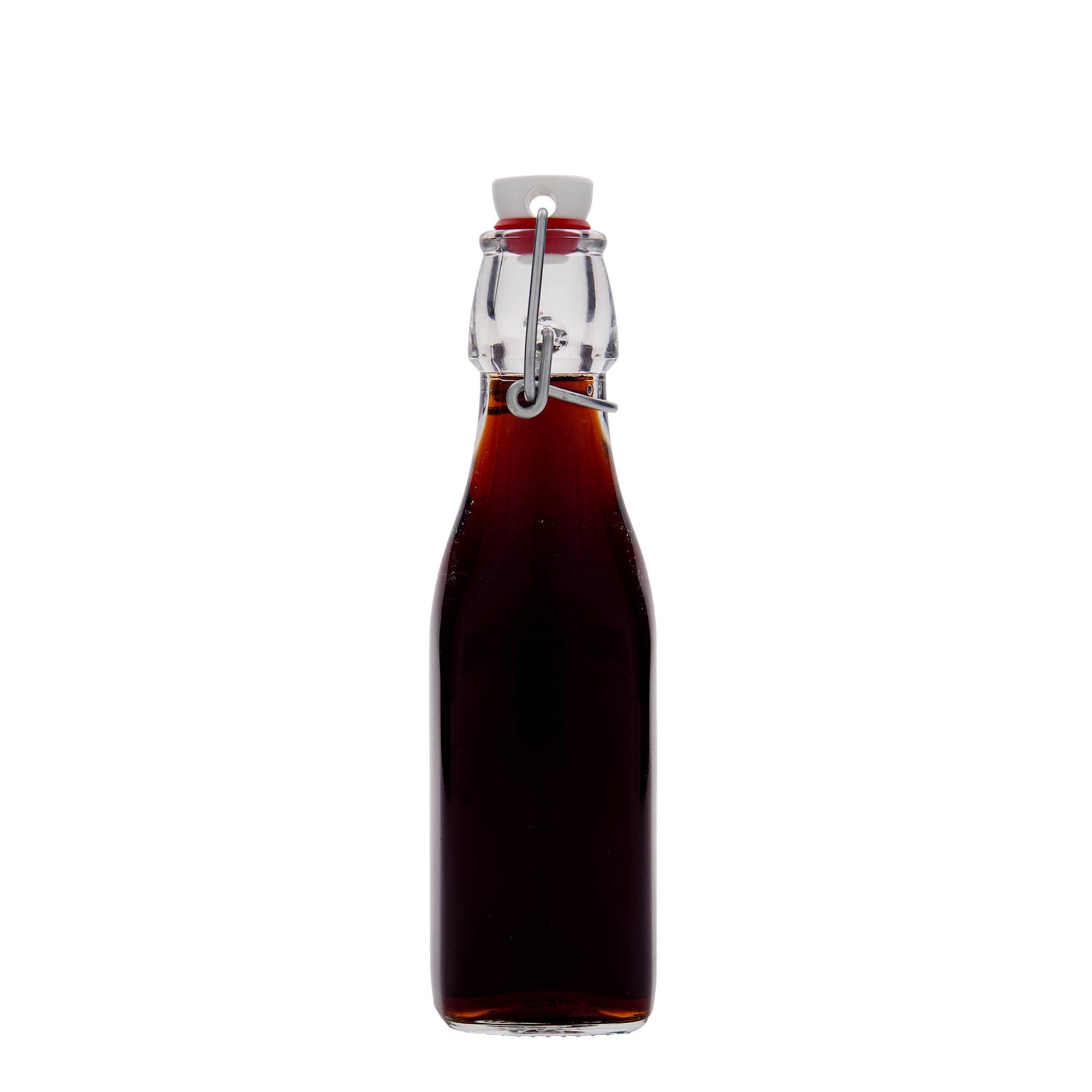 250 ml glasflaska 'Swing, fyrkantig, öppning: bygelstängning'