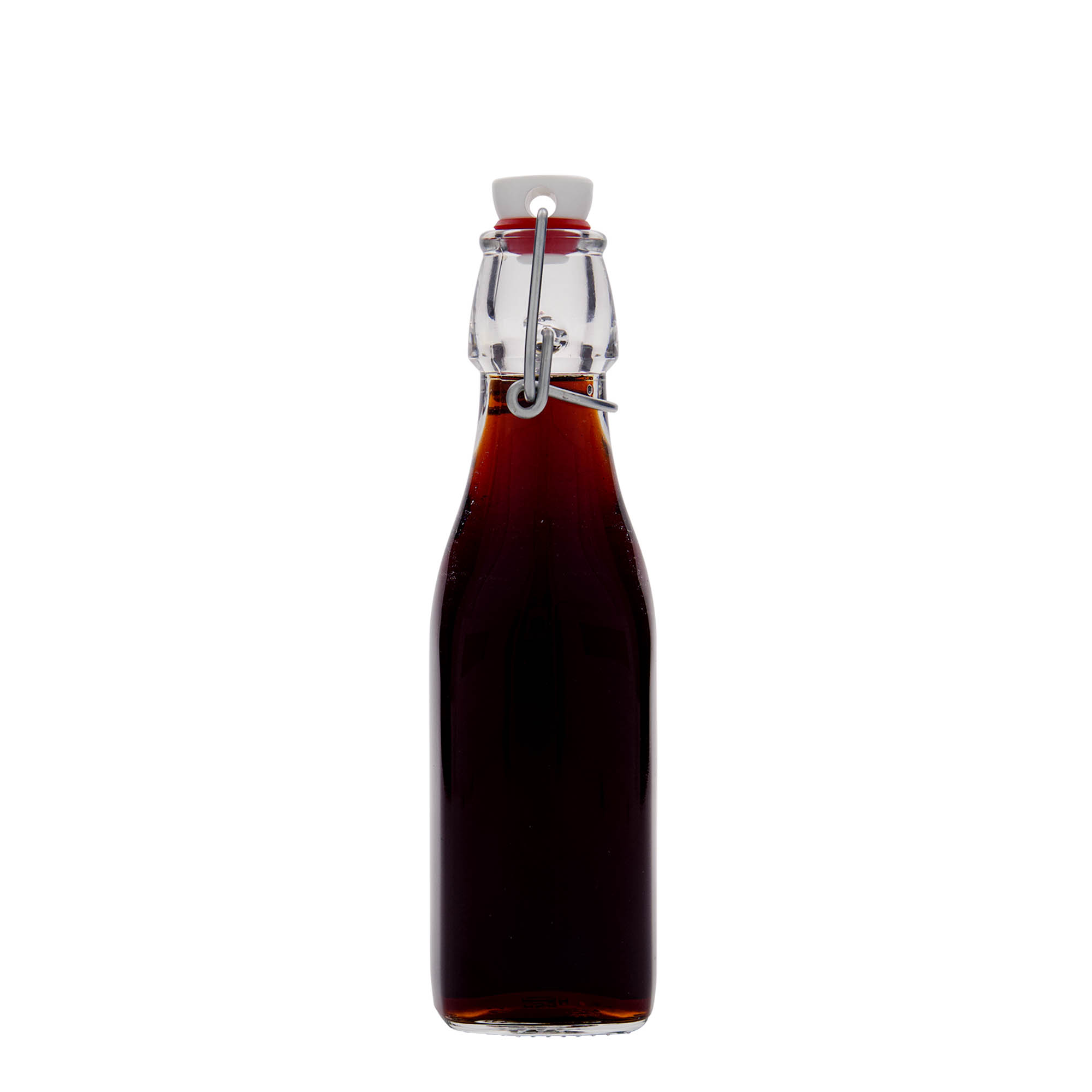 250 ml glasflaska 'Swing, fyrkantig, öppning: bygelstängning'