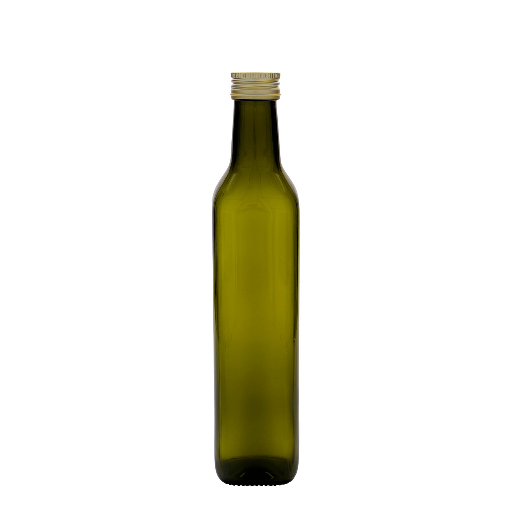 500 ml glasflaska 'Marasca', kvadratisk, antikgrön, mynning: PP 31,5 500 ml glasflaska 'Marasca', kvadratisk, antikgrön, mynning: PP 31,5