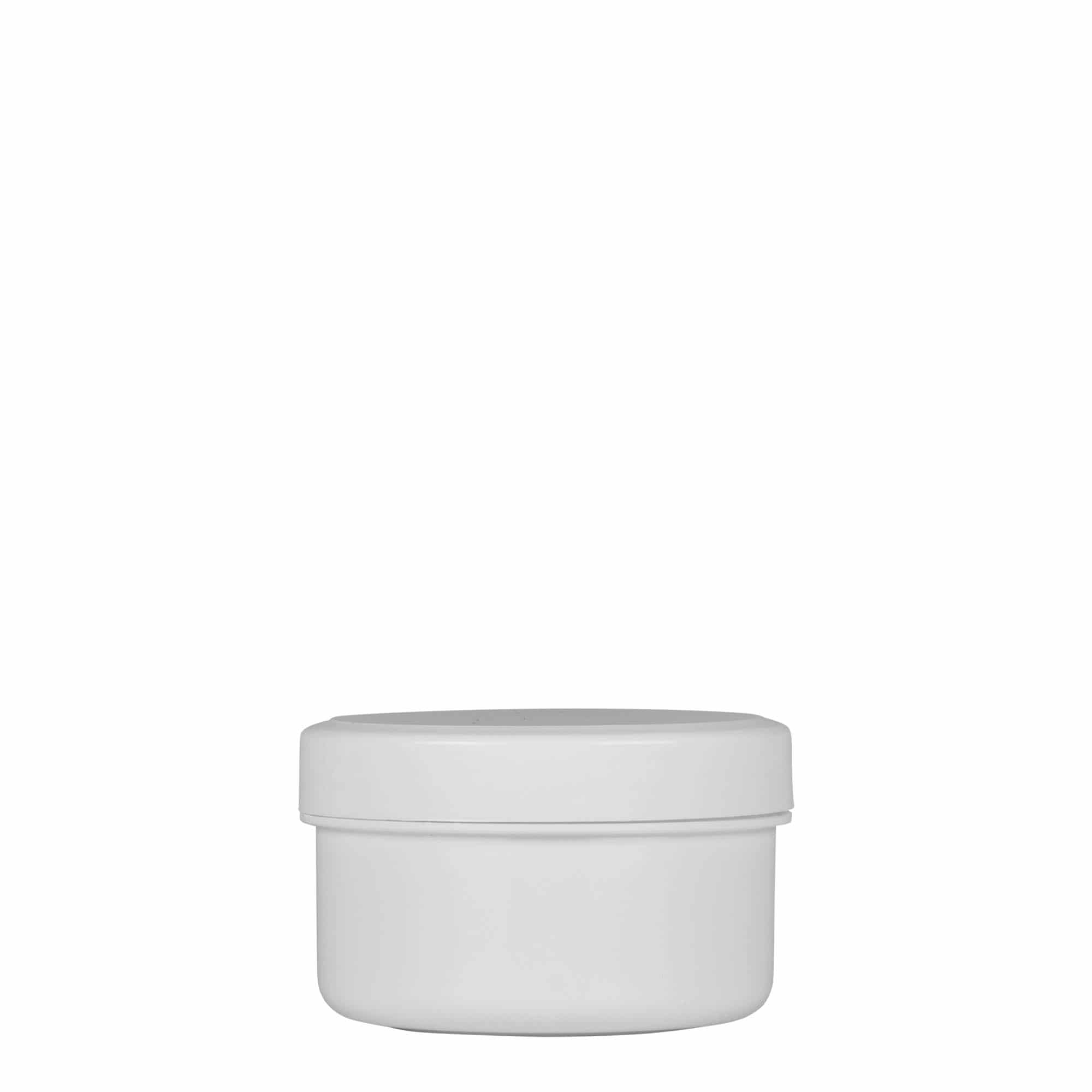 60 ml plastburk 'White Line', PP, vit, öppning: skruvlock