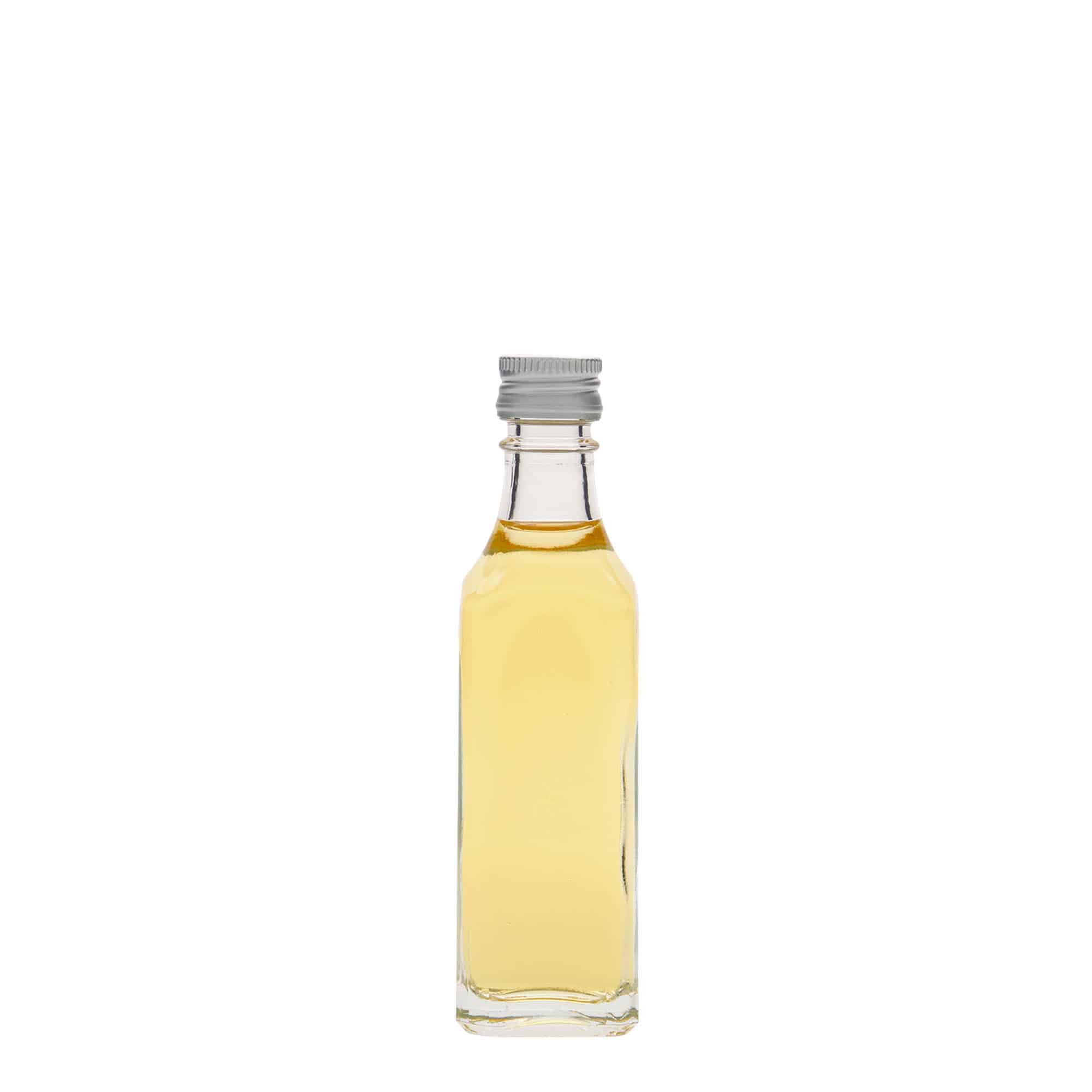 50 ml glasflaska 'Siena', kvadratisk, öppning: PP 18