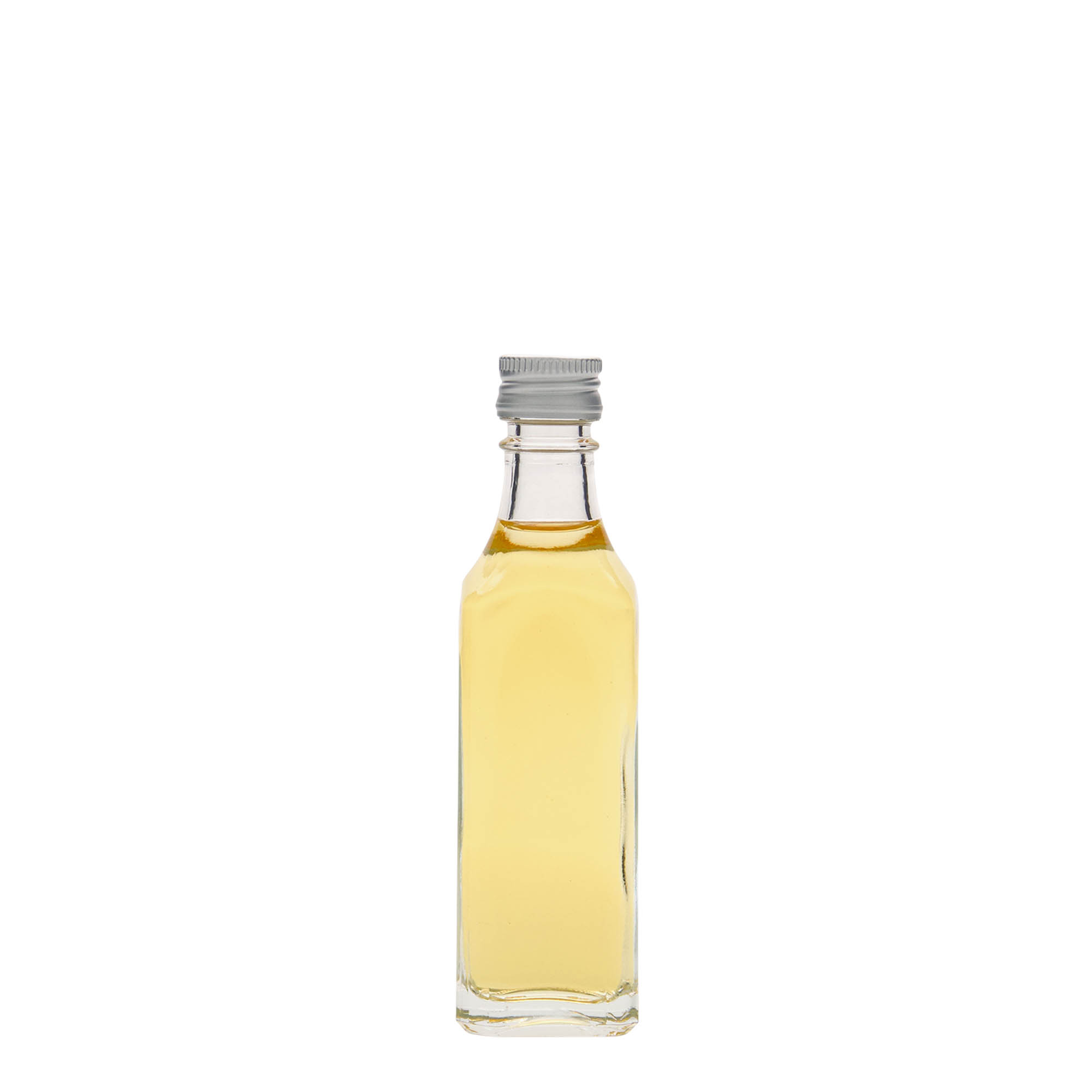 50 ml glasflaska 'Siena', kvadratisk, öppning: PP 18 50 ml glasflaska 'Siena', kvadratisk, öppning: PP 18