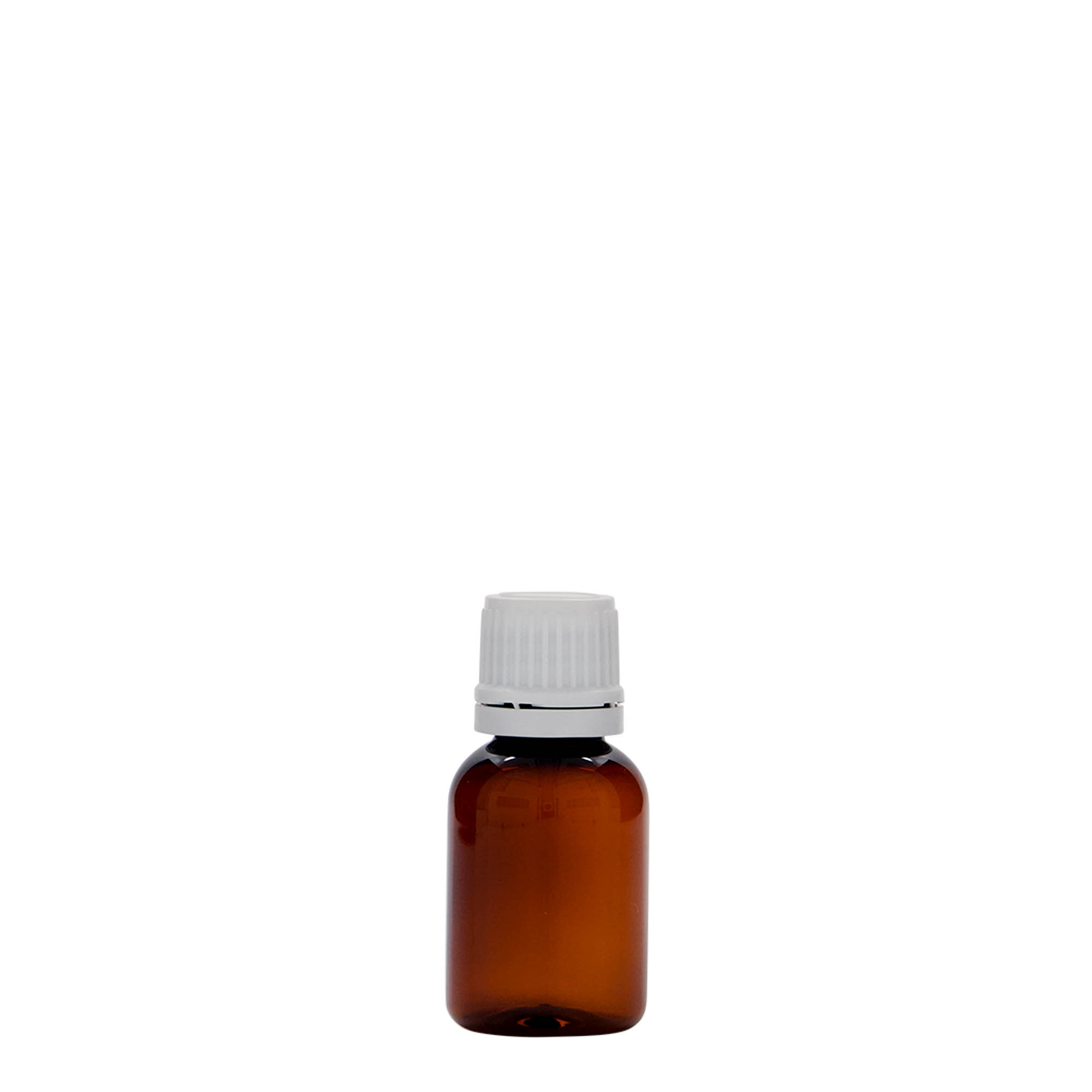 20 ml PET-medicinflaska 'Easy Living', brun, plast, öppning: DIN 18 20 ml PET-medicinflaska 'Easy Living', brun, plast, öppning: DIN 18